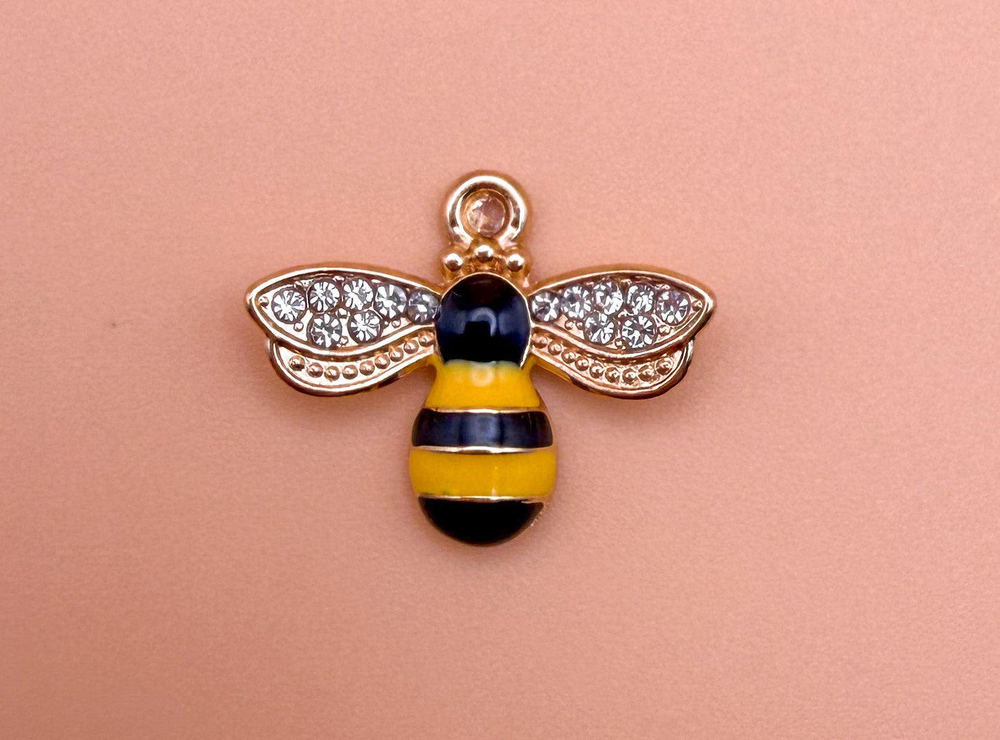 Gold 3D Bumble Bee Metal Charms