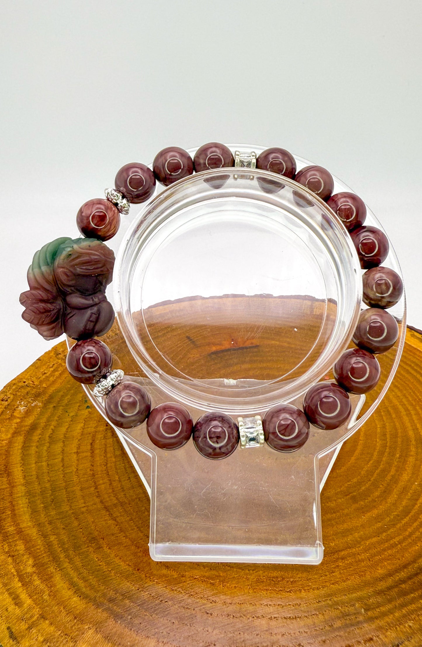 Natural Alashan Agate Sleeping Fairy Adjustable Stretch Bracelets- 3 Different Styles