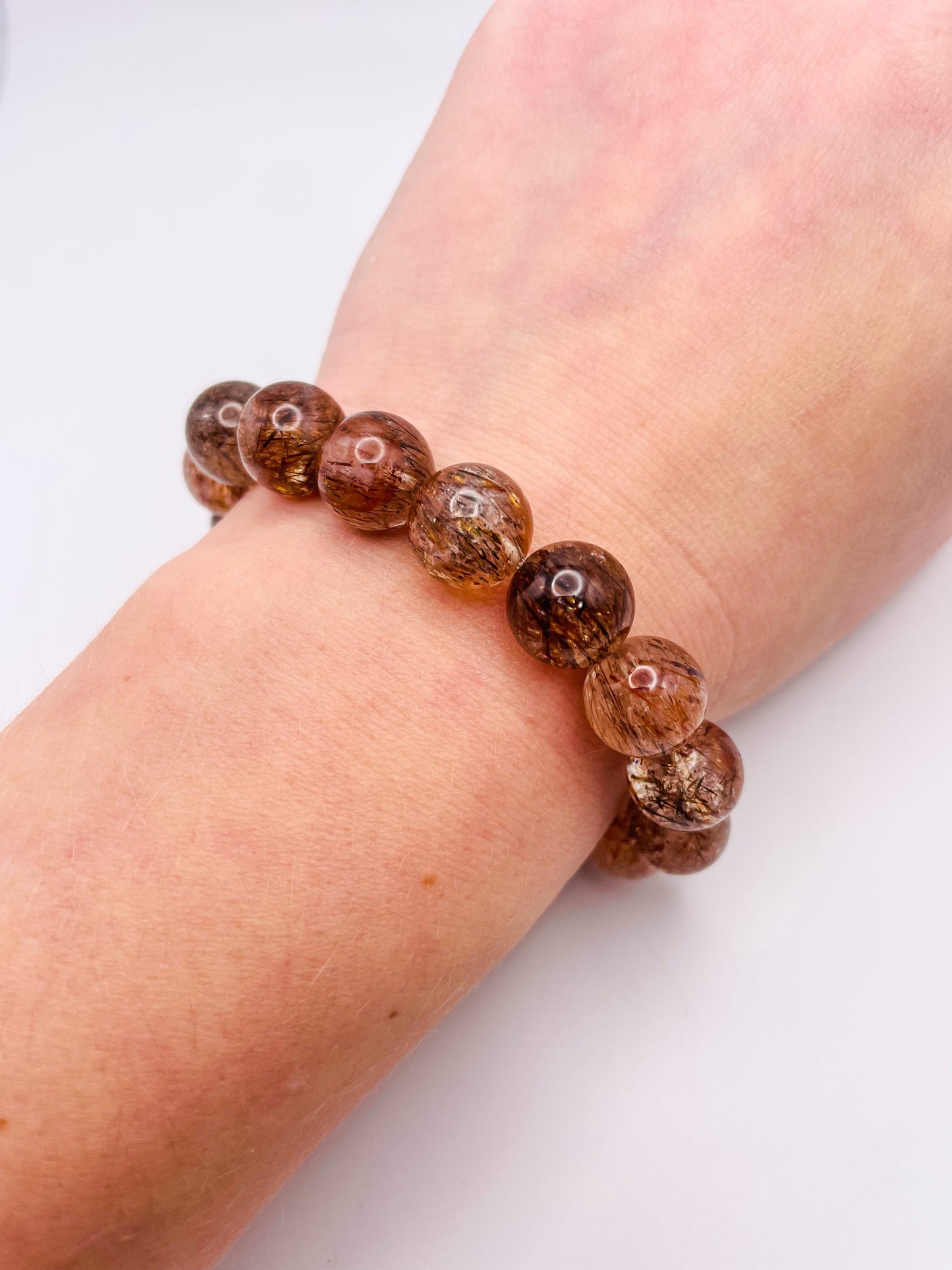 Natural Black & Gold Super 7 Crystal Bracelet