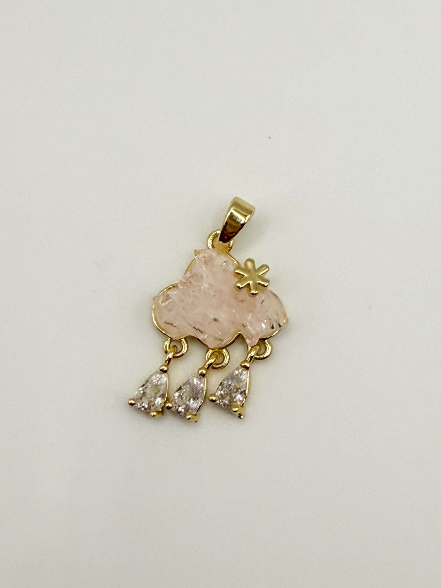 Druzy Cloud Dangle Gold & Silver Charm Pendants