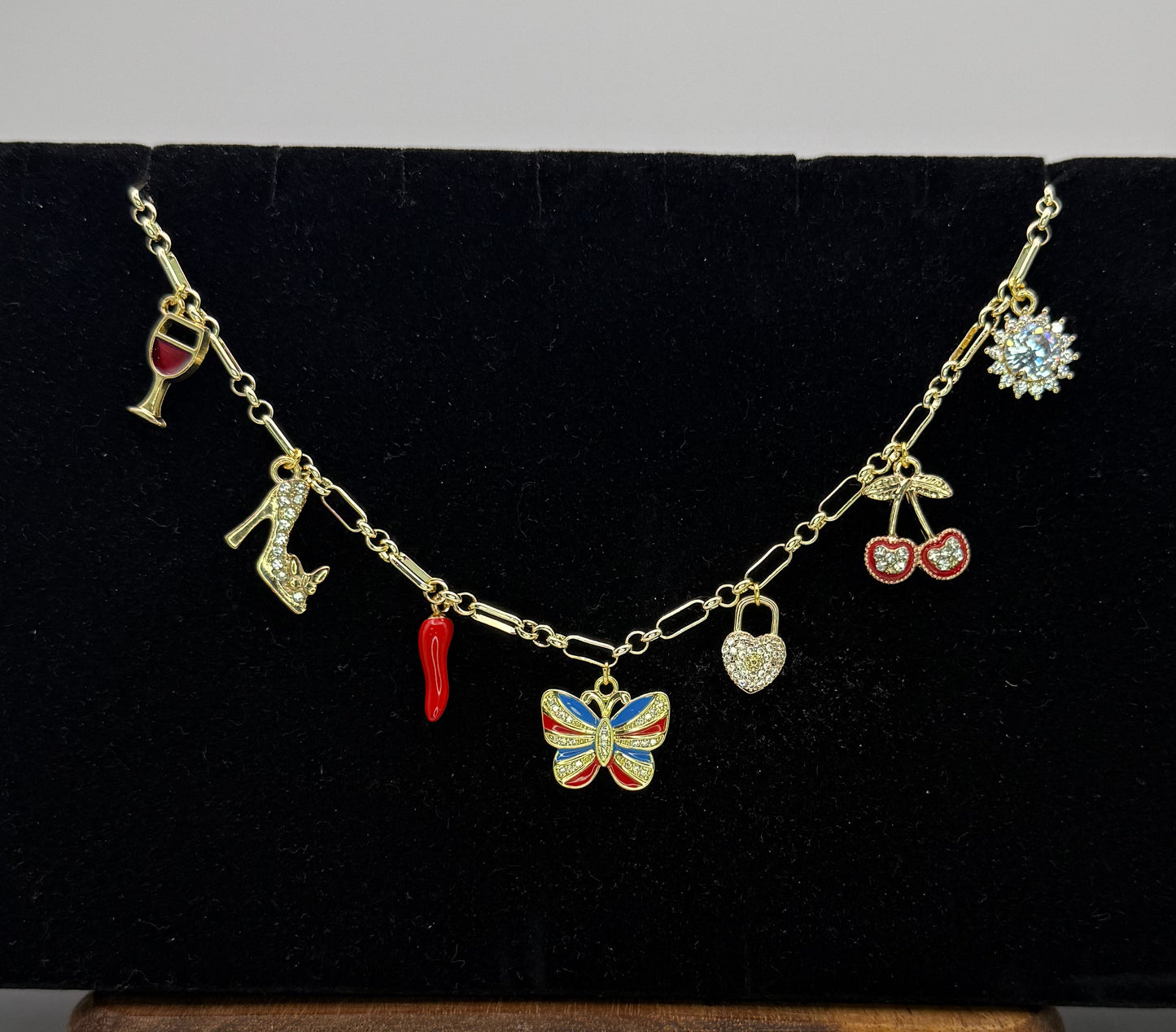 Sassy You Gold Charm Necklace