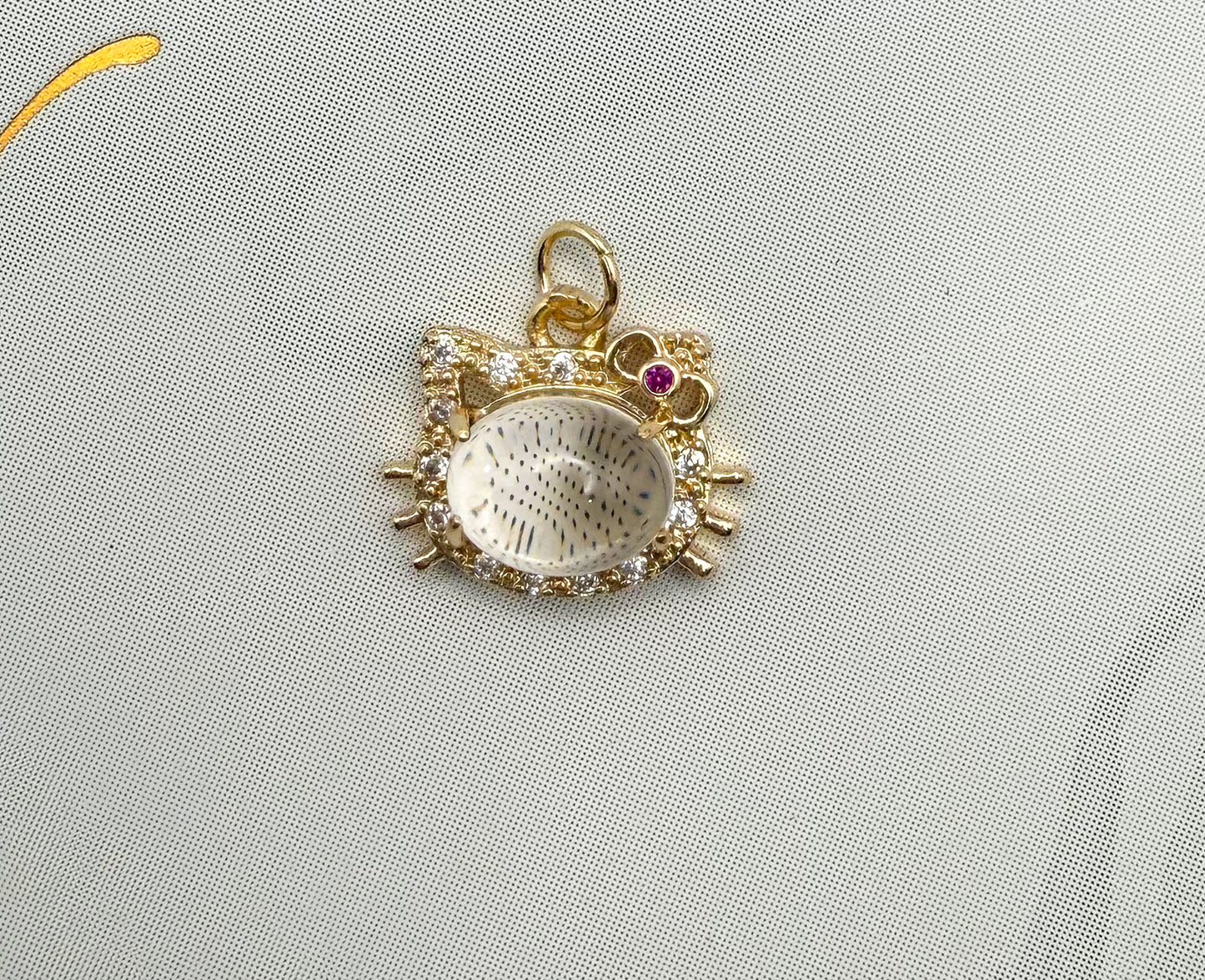 HK Kitty Head DIY Metal Charms