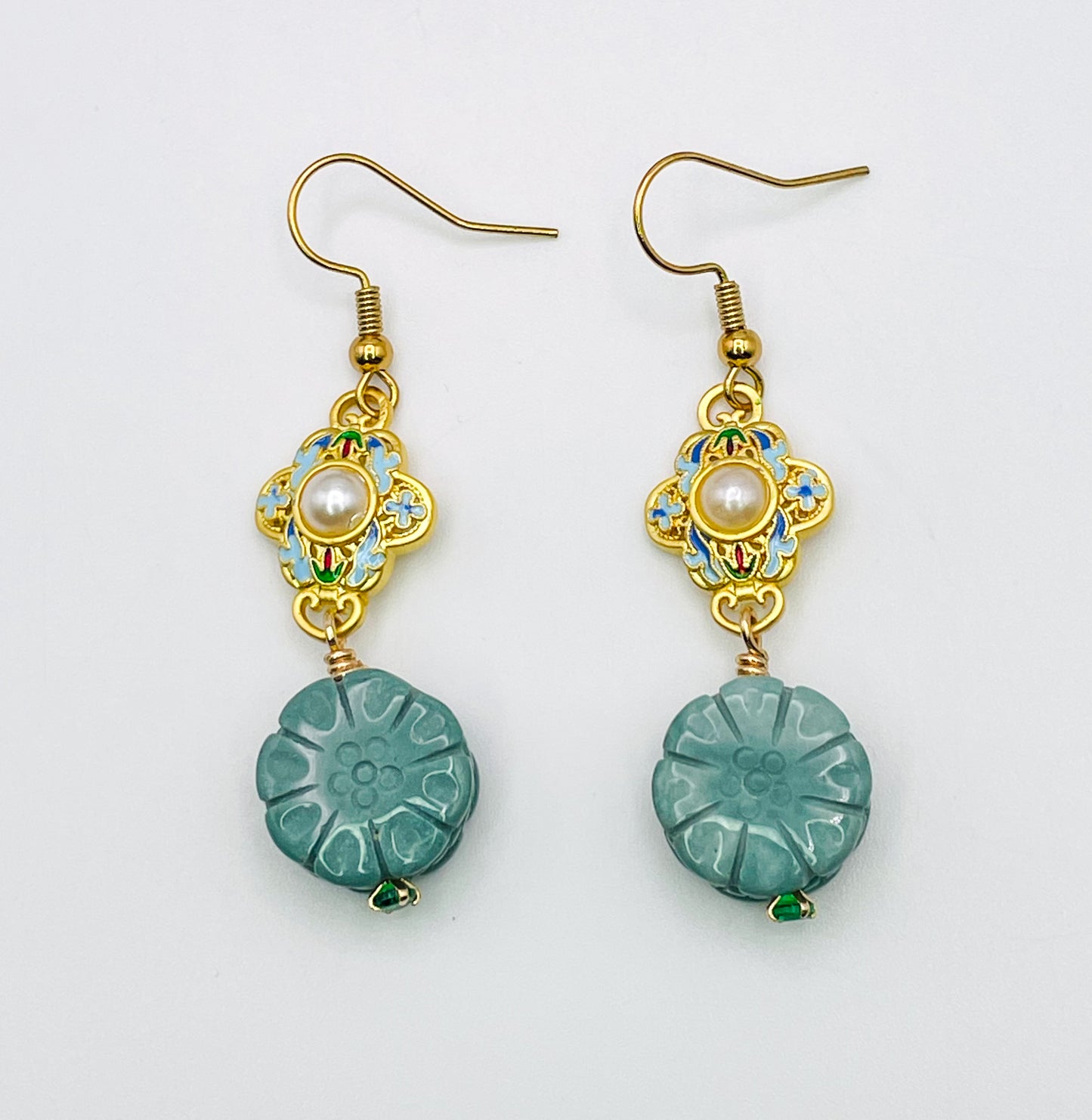 Vibrant Natural Alashan Flower Earrings