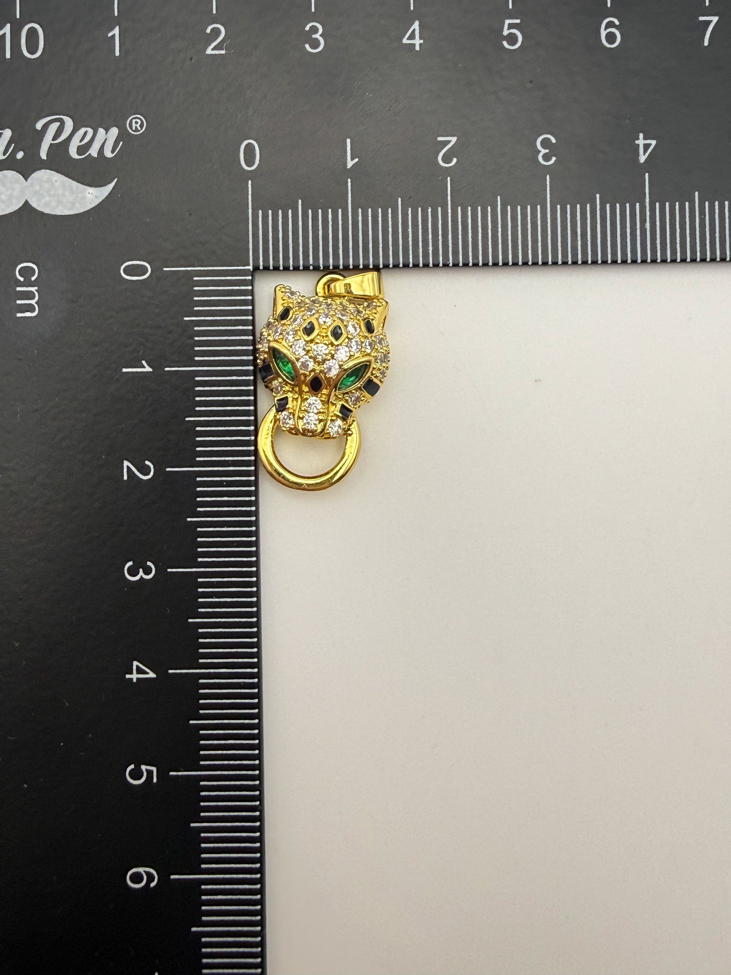 Gold & Silver Leopard Head HQ Charm Pendant