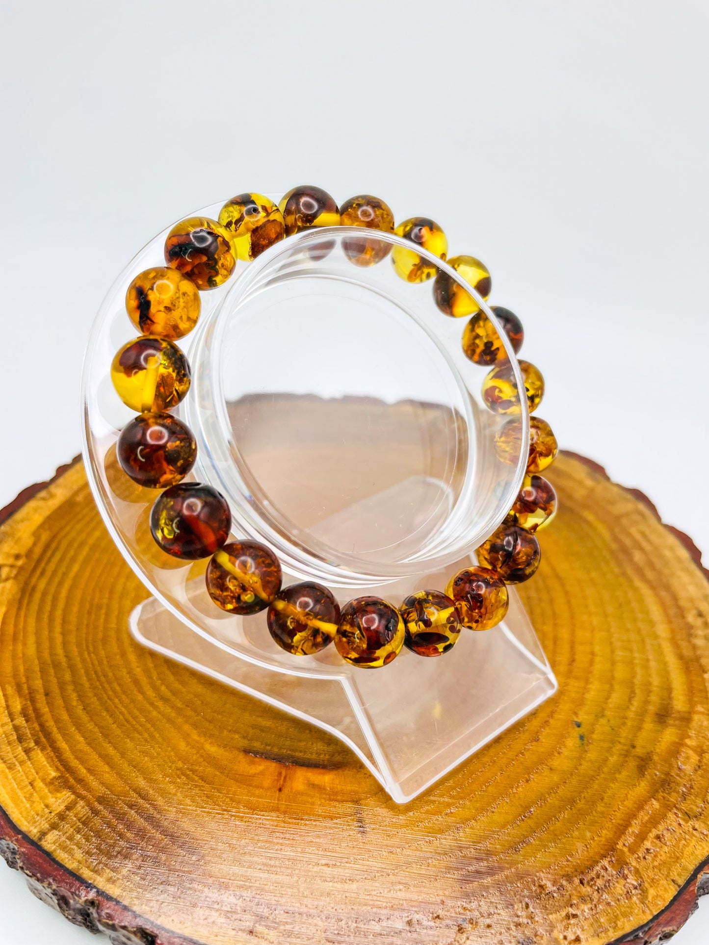 Natural Flower Amber Bracelets