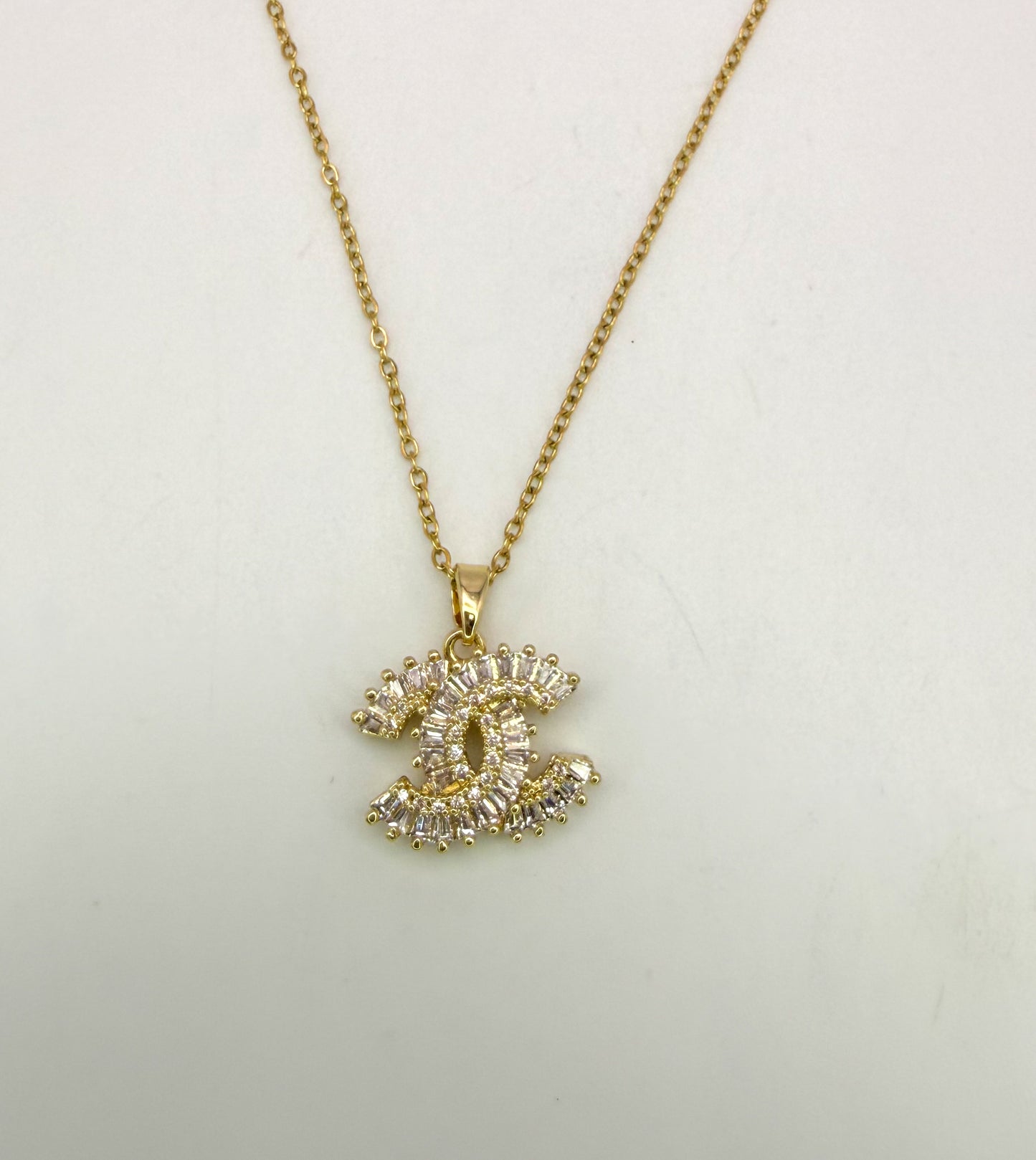 NEW CC Designer Crystal Zircon Pendant Necklace