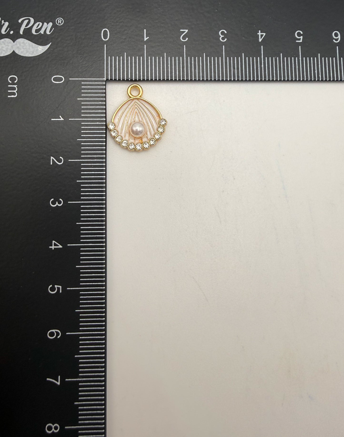 Gold Pink or White Shell DIY Charm Set