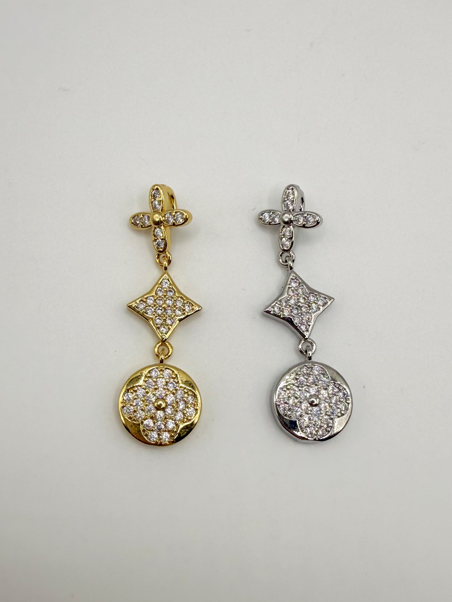 Gold & Silver Trio Clover Pendant