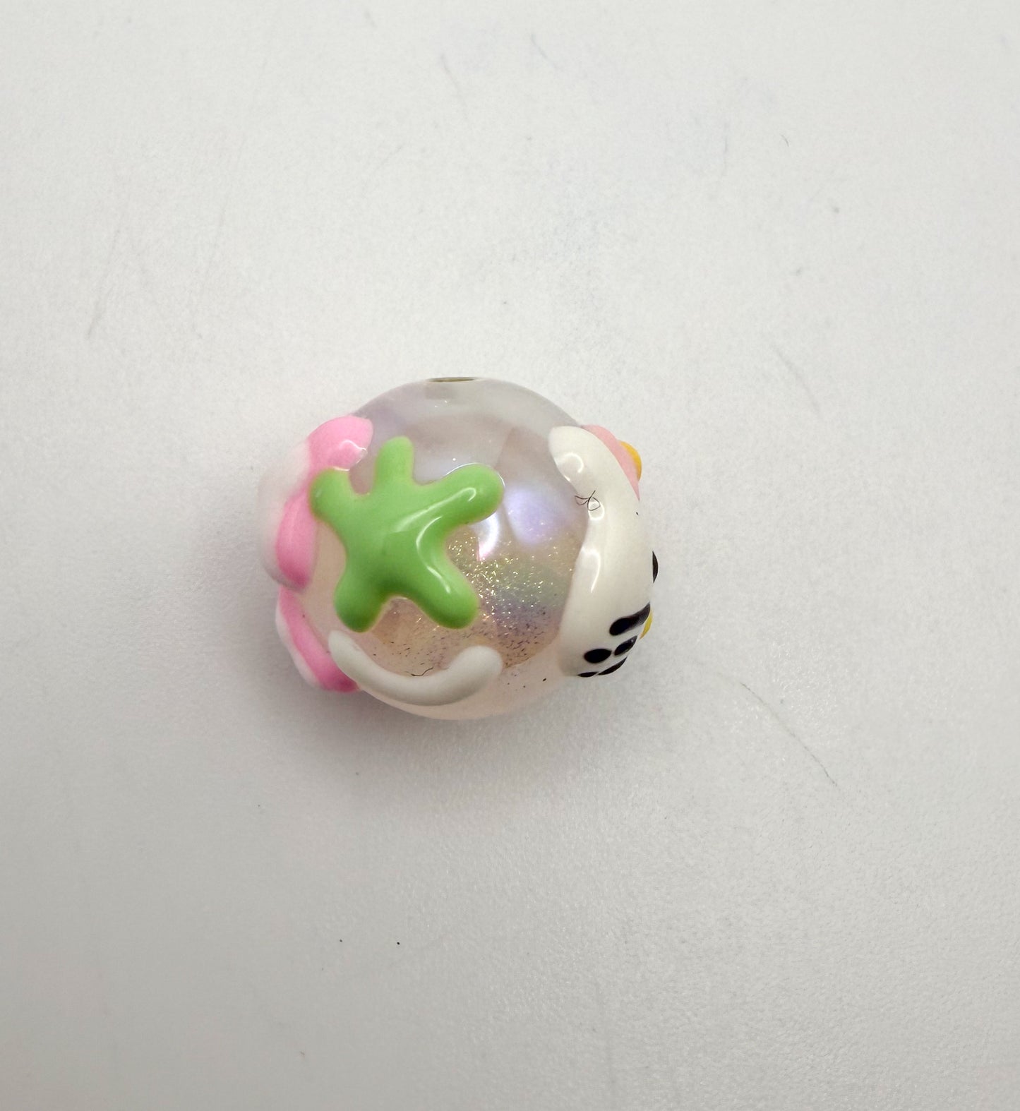 Handpainted Hello Kitty Acrylic DIY Pen Focal Beads