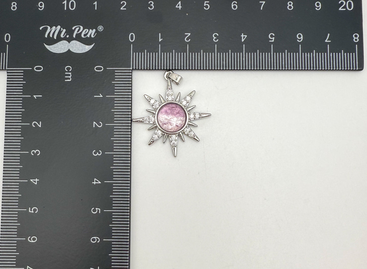 Silver Flaming Sun Metal Pendants