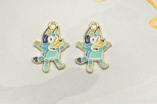 Bluey DIY Gold Metal Charms