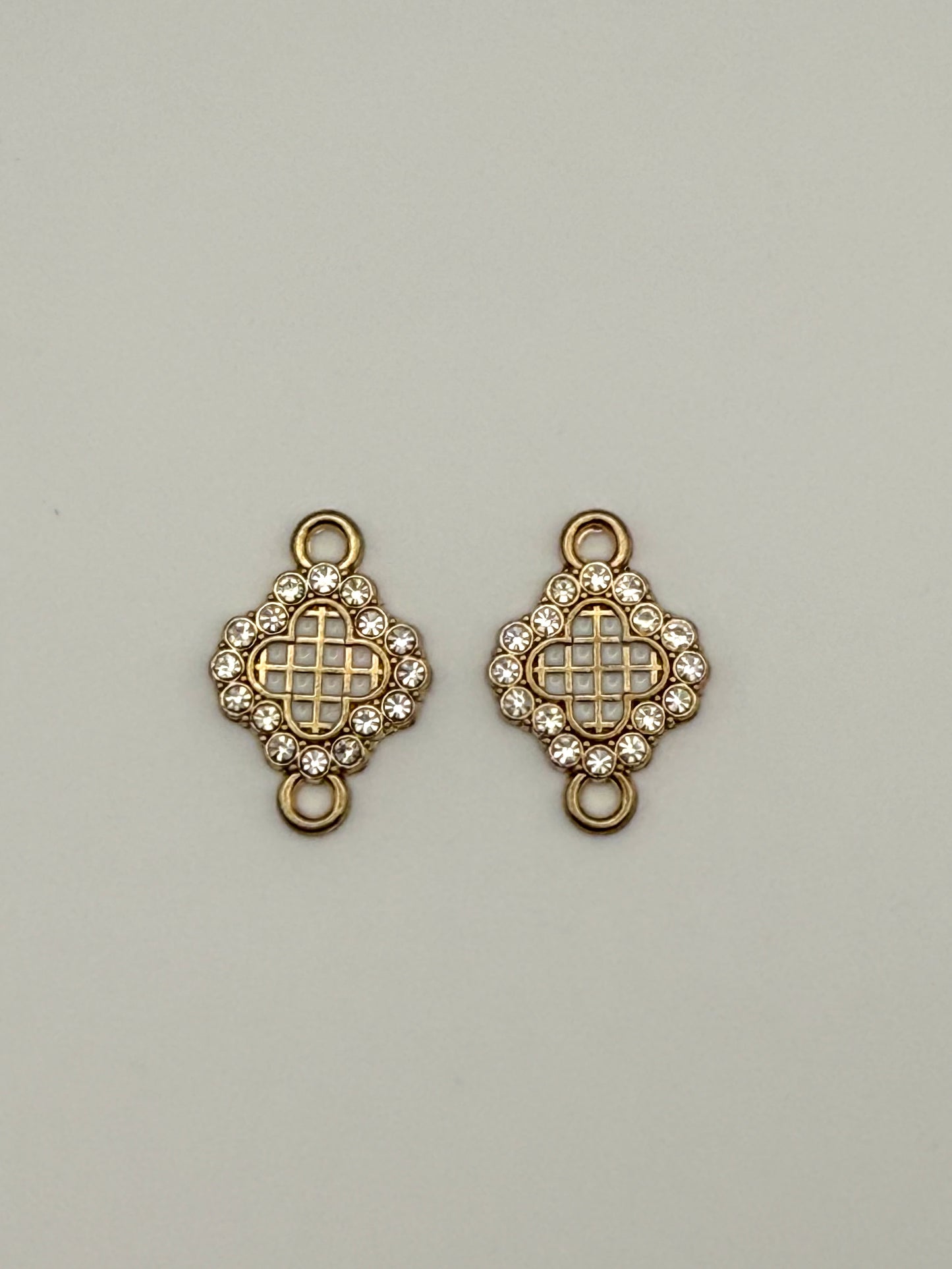 Gold Clover Metal Charm Connector