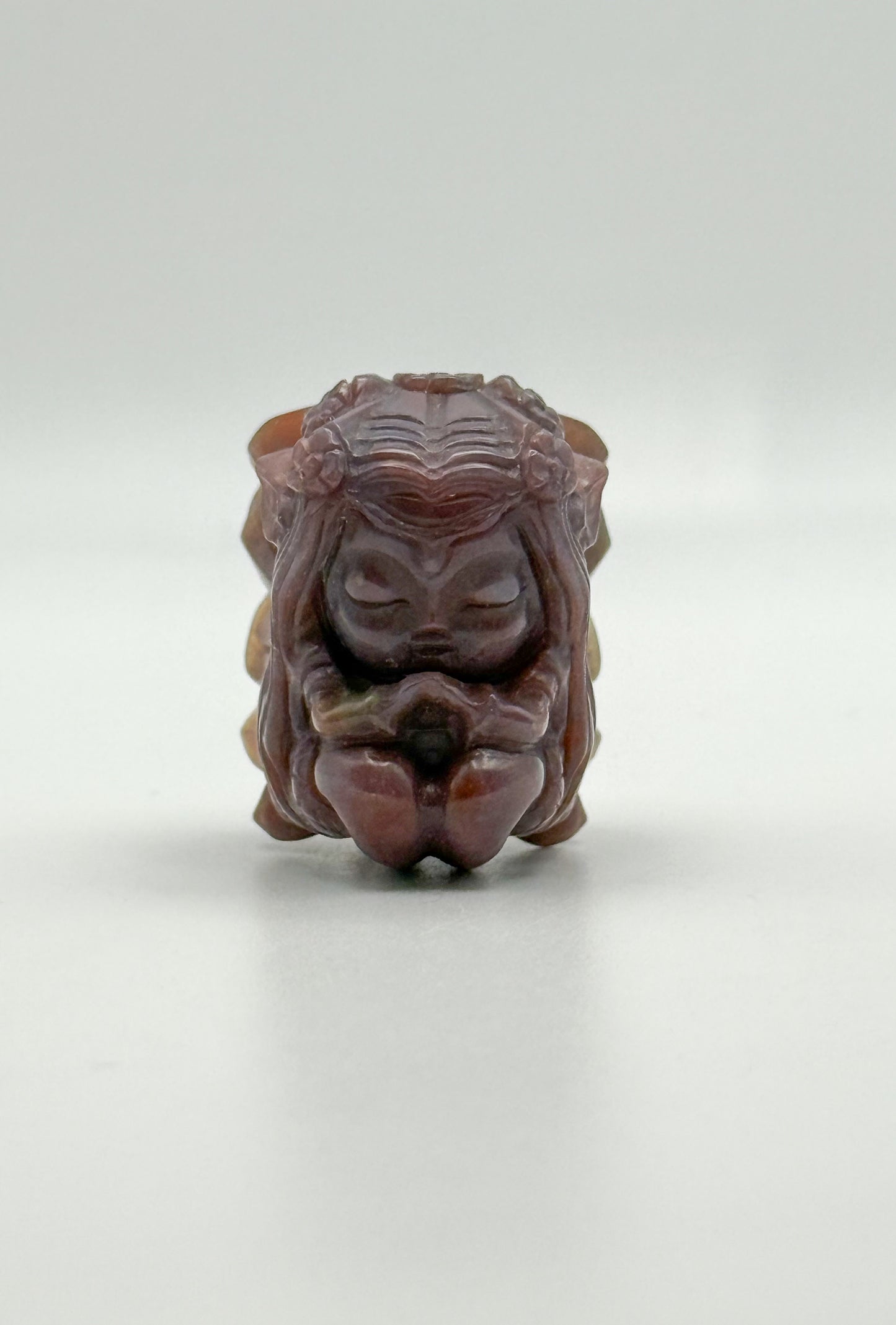 Natural Alashan Agate Fairy Crystal Carving Decor