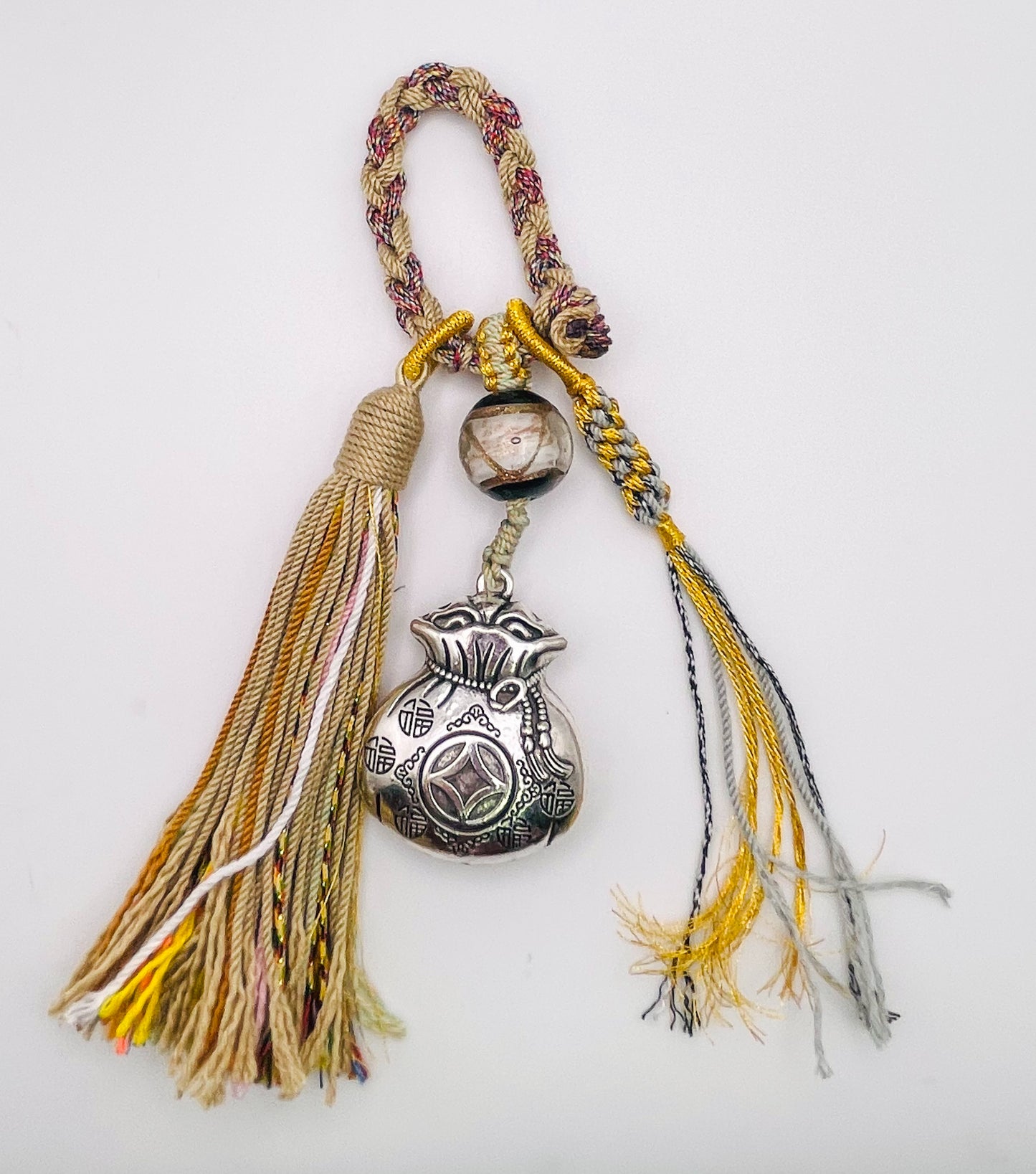 Handmade Money Bag Tassel Keychain Decor