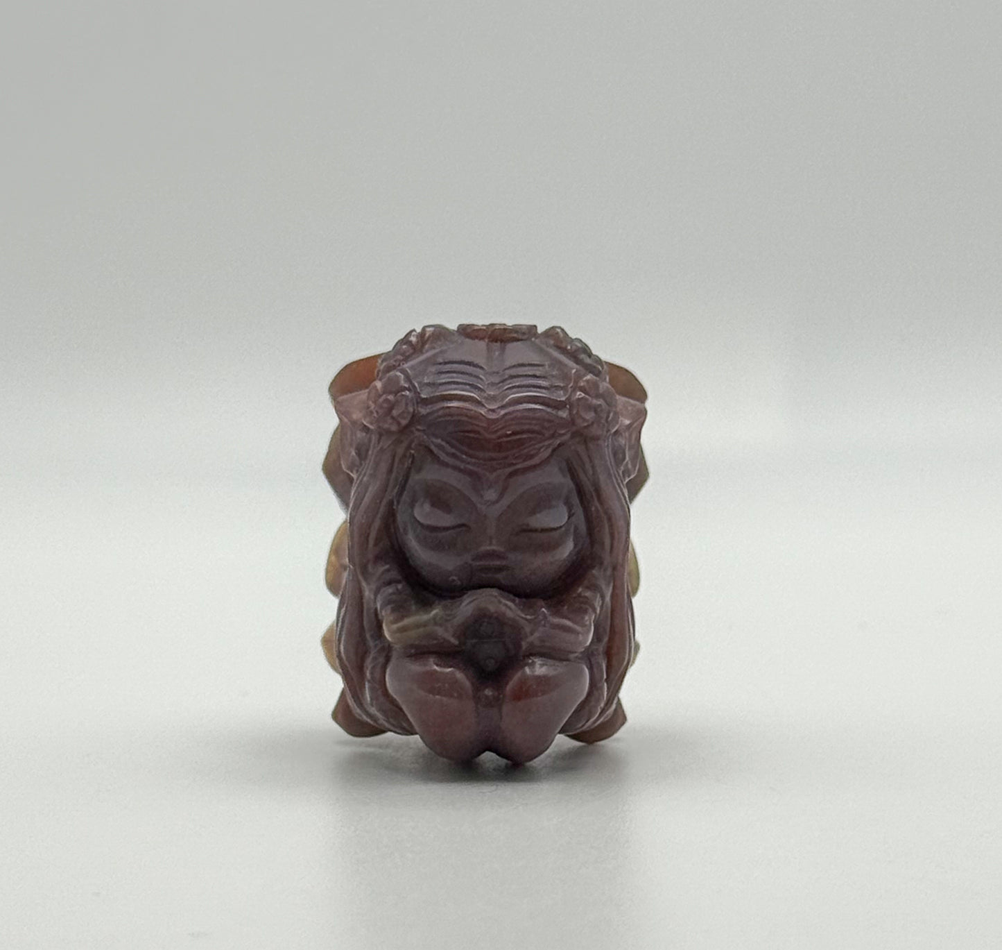 Natural Alashan Agate Fairy Crystal Carving Decor