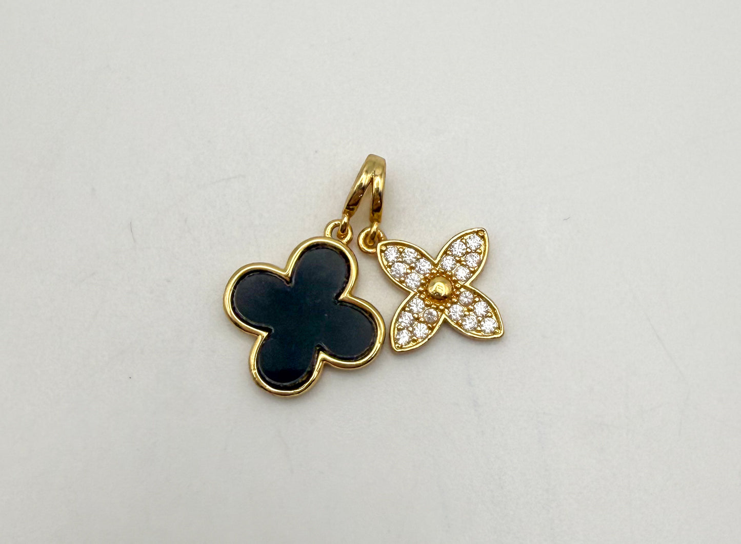 LV Clover Natural Shell Dangling Pendants