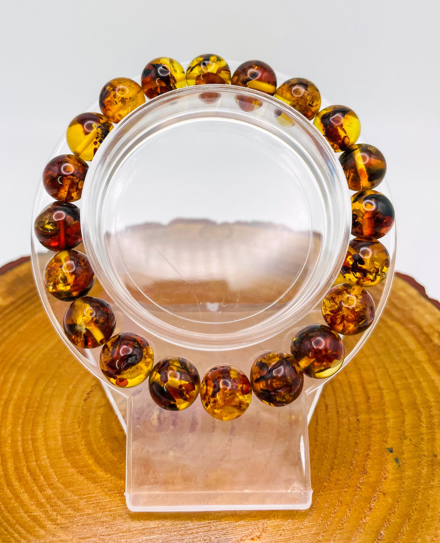 Natural Flower Amber Bracelets