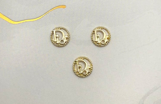 Gold Designer Mini Metal DIY Nail Charm
