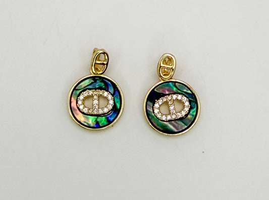 High Quality Mixed Designer Abalone Shell Gold Pendants