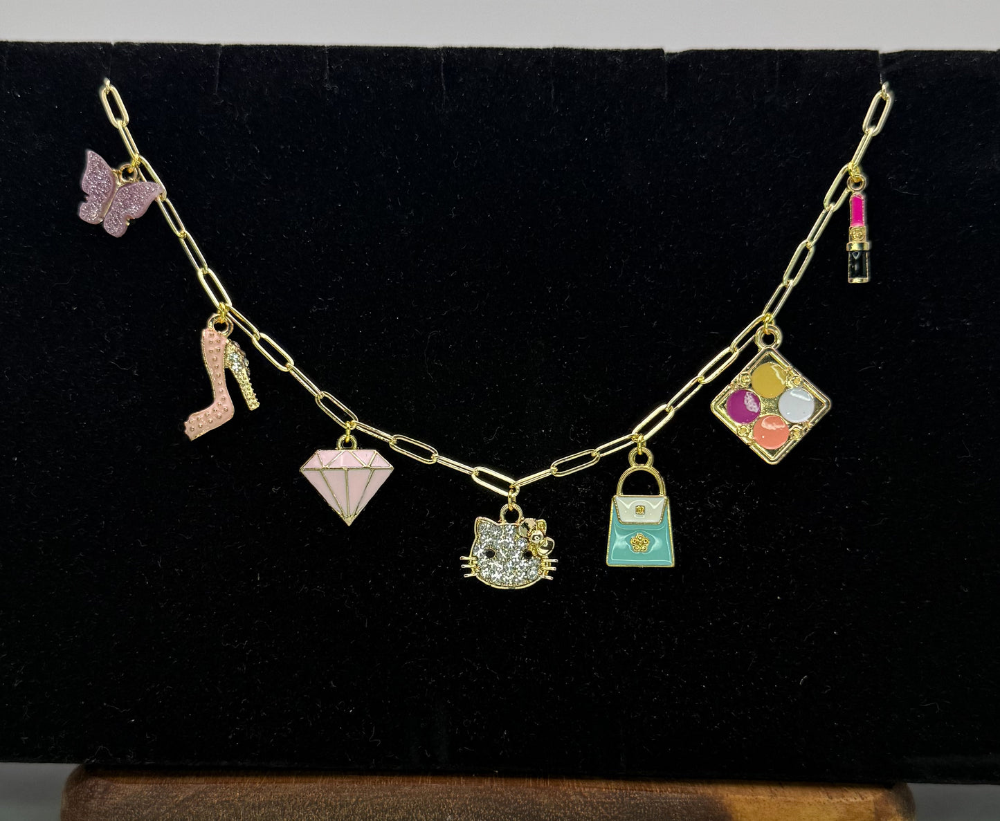 Miss Diva Gold Charm Necklace