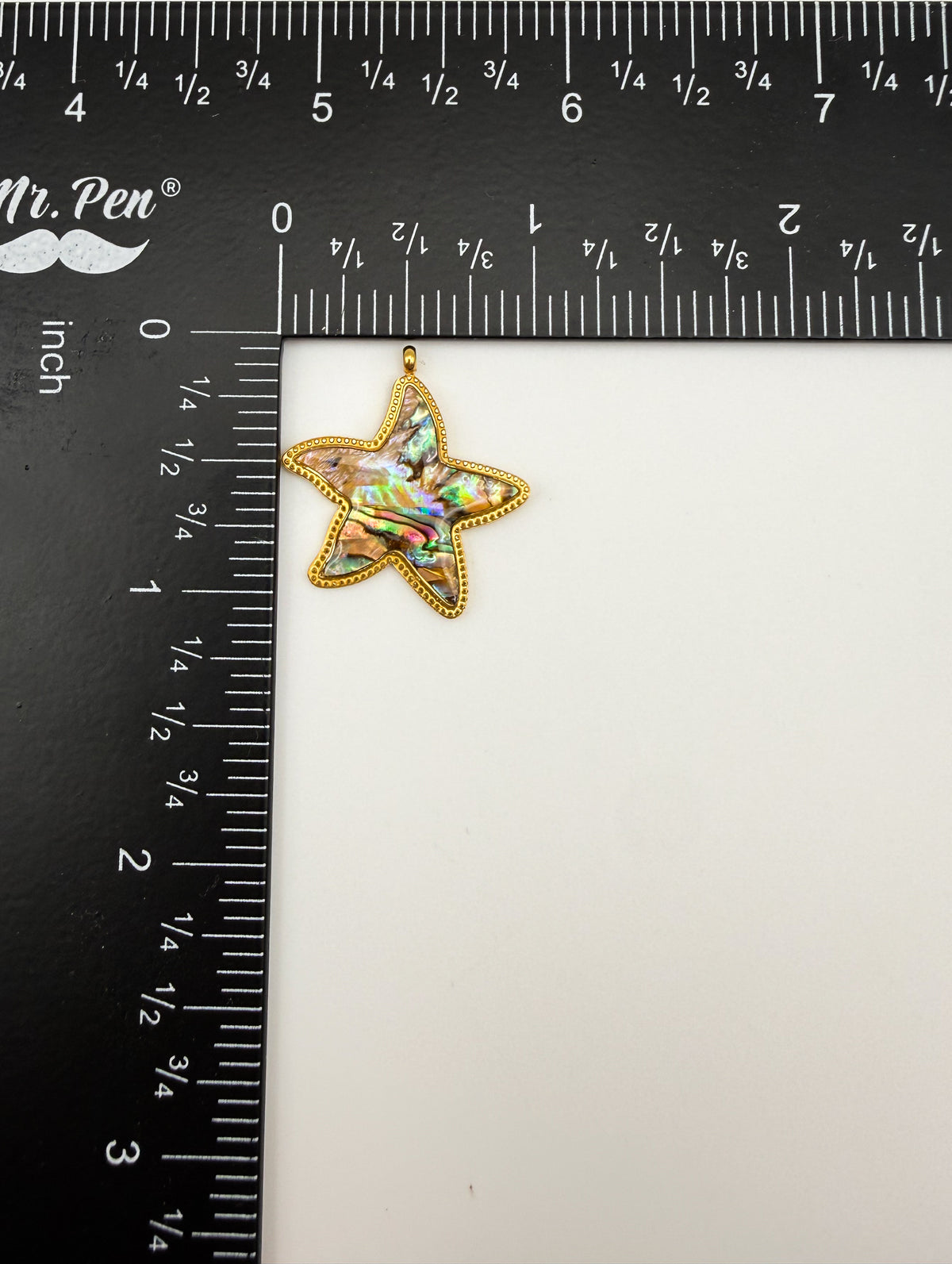 Gold Stainless Steel Star Abalone & Mother of Pearl Shell Charm Pendant DIY