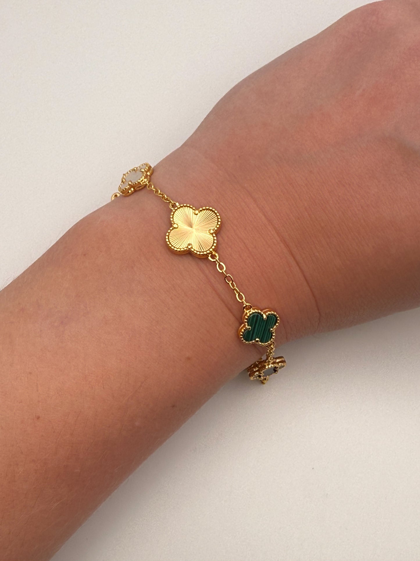 Multicolored Clover Bracelet