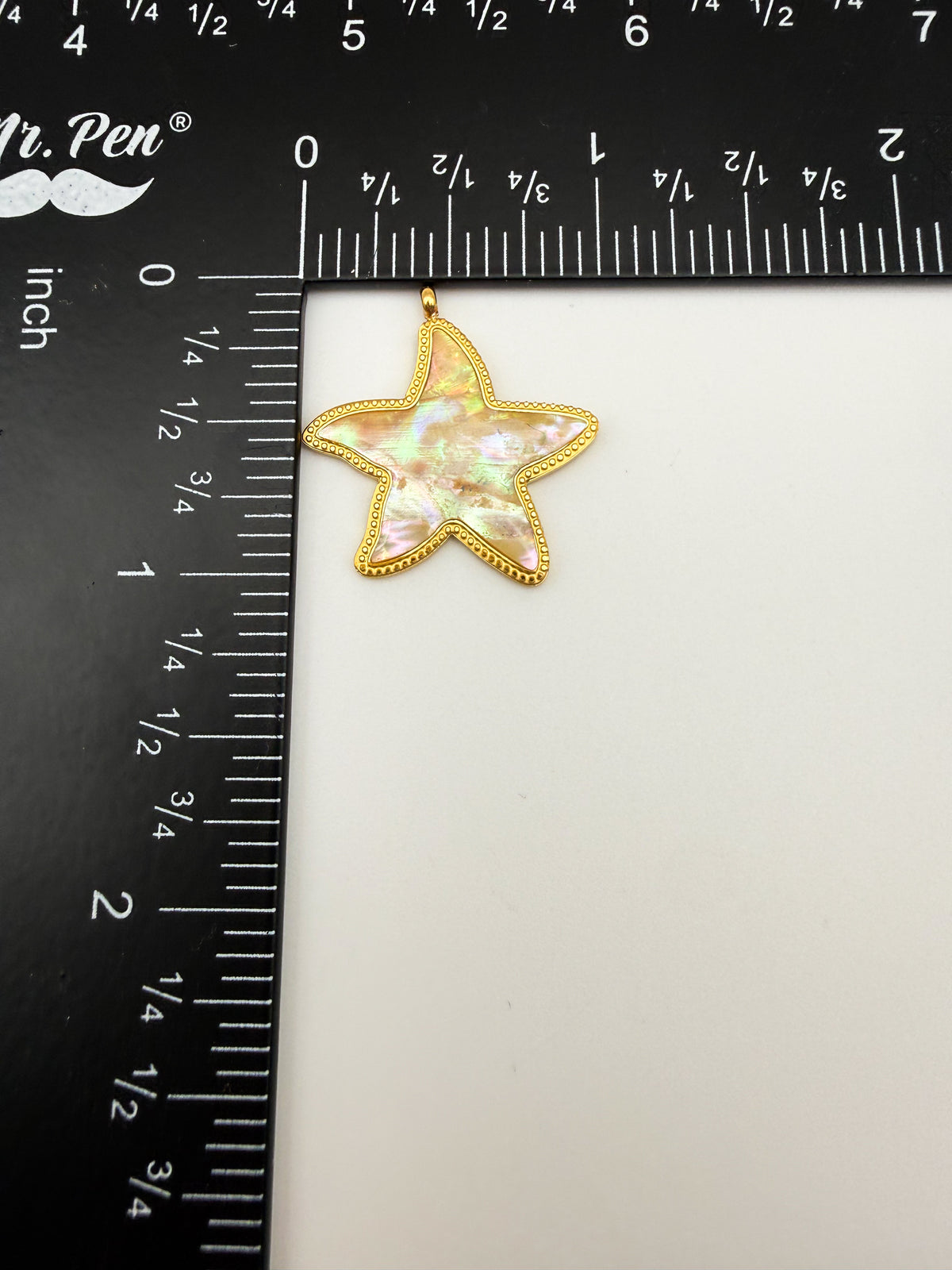 Gold Stainless Steel Star Abalone & Mother of Pearl Shell Charm Pendant DIY