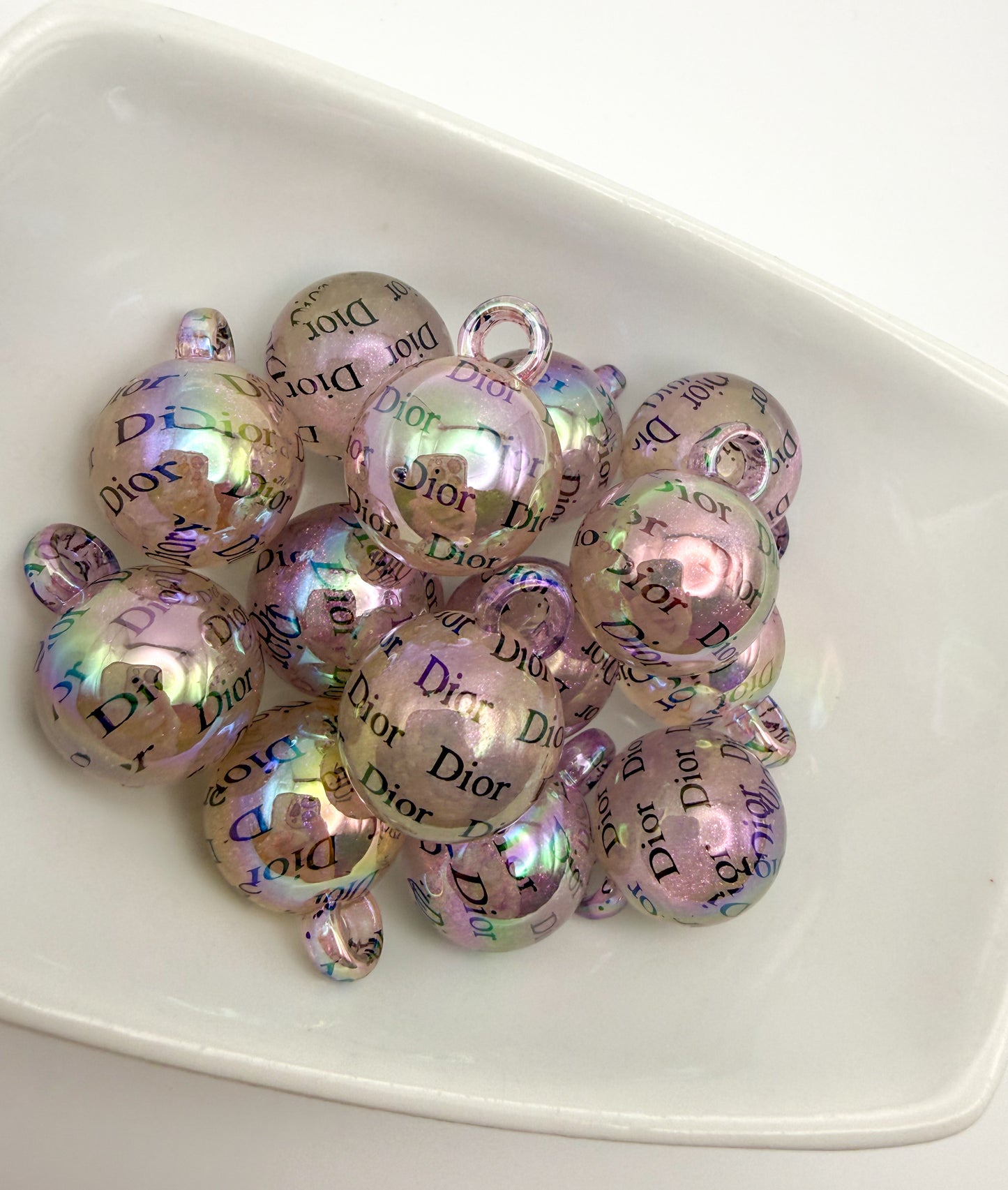 Sparkling Acrylic Dior Designer DIY Bead Charms