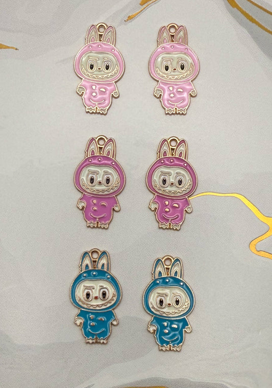 Labubu Colorful DIY Gold Metal Charms
