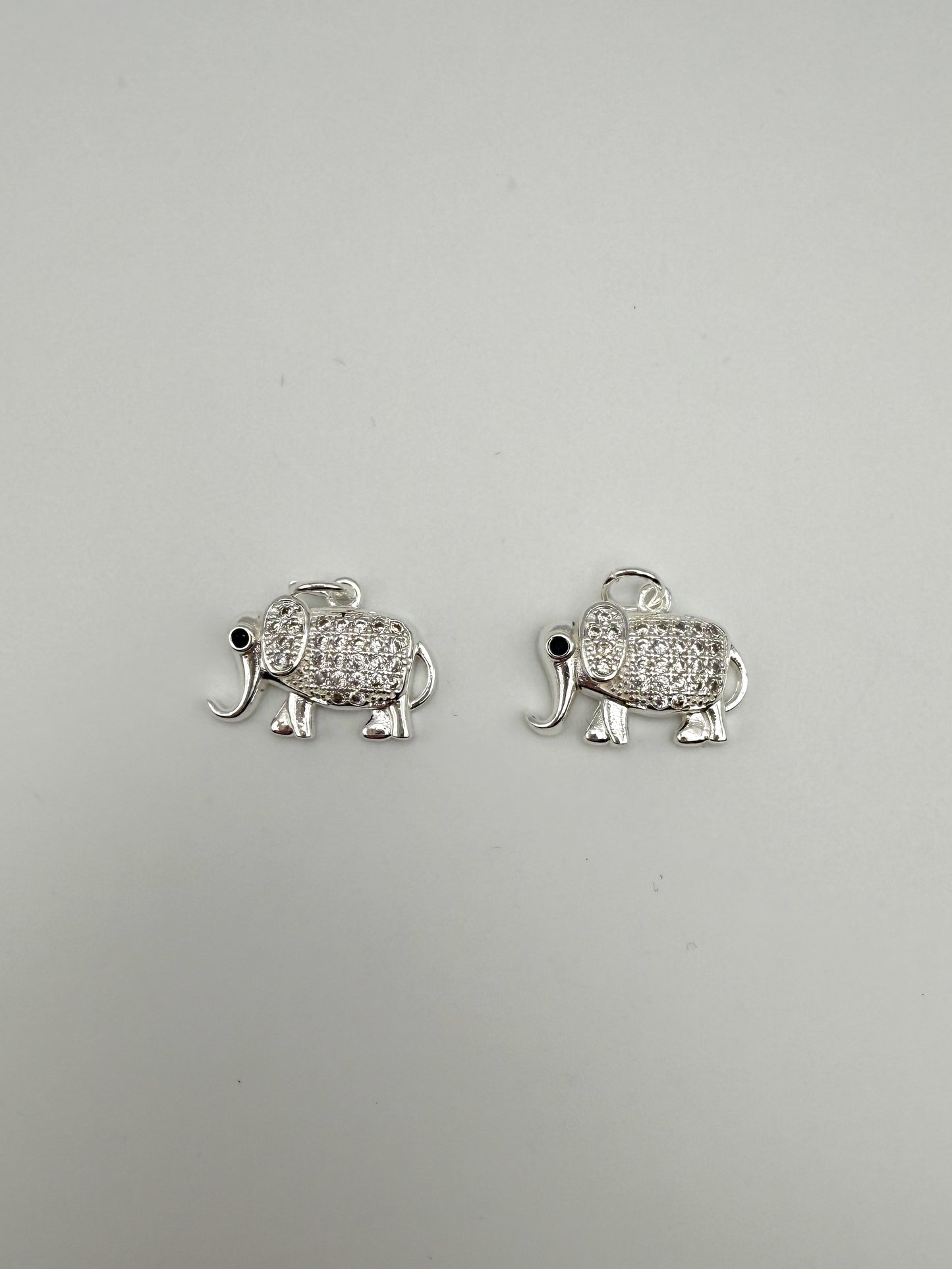 Bling Gold & Silver Elephant Metal Charm Pendants
