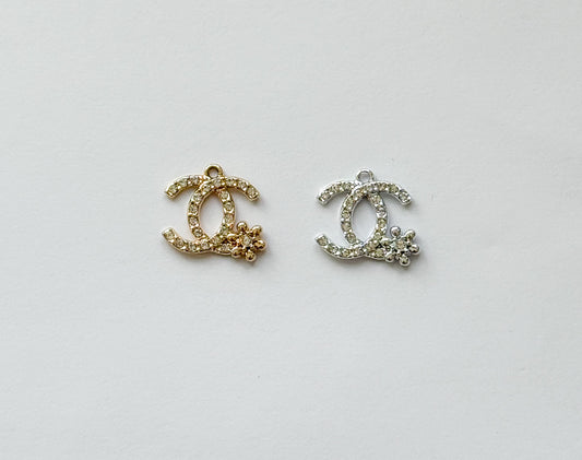 NEW Flower CC Designer Silver or Gold DIY Charms