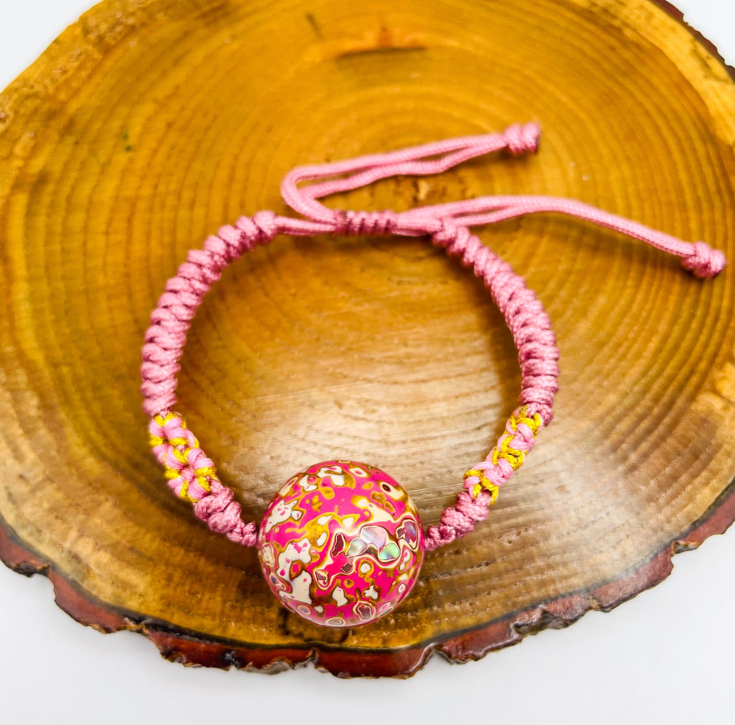 Handcrafted Daji Beaded Macrame Adjustable Bracelets