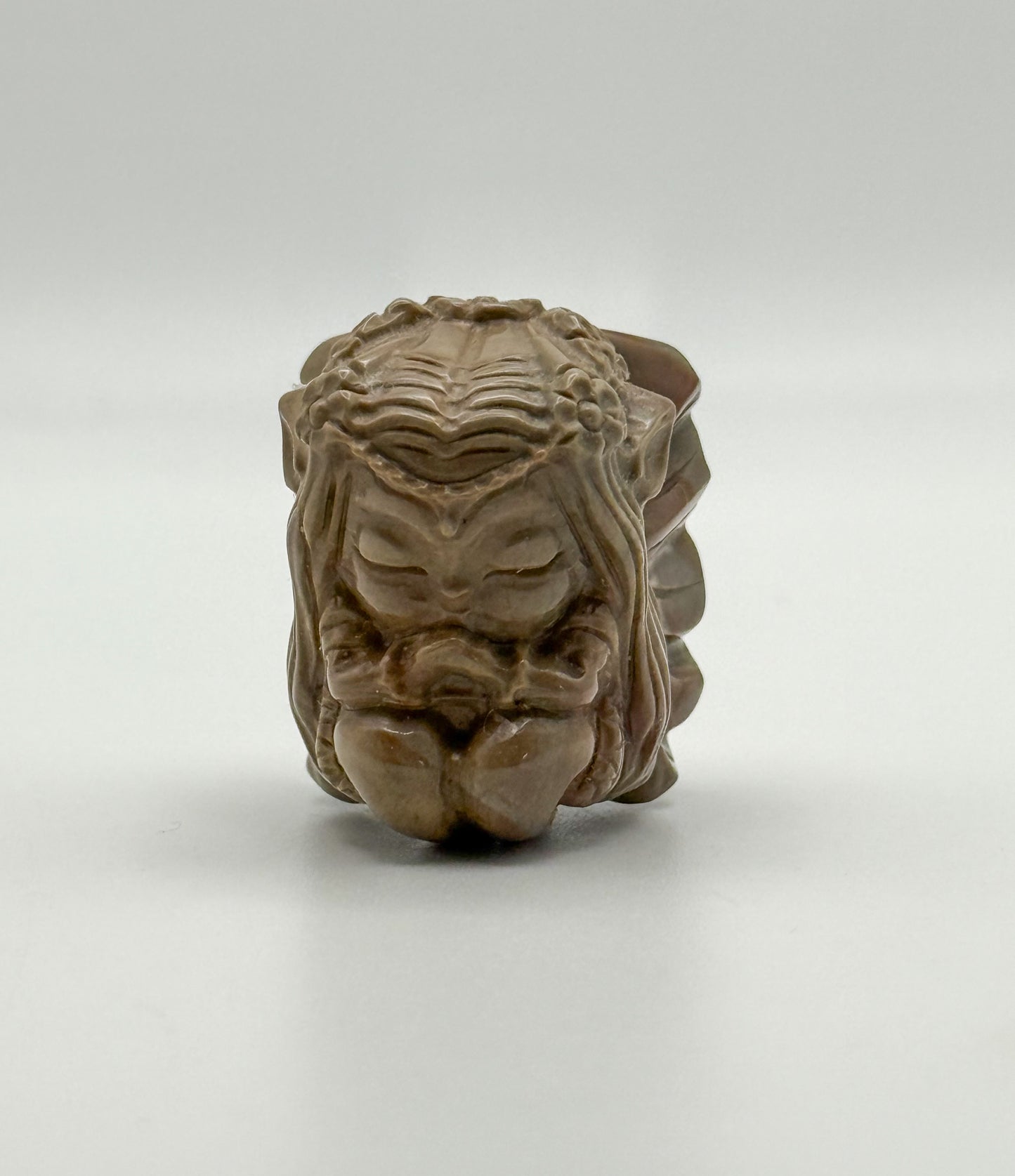 Natural Alashan Agate Fairy Crystal Carving Decor