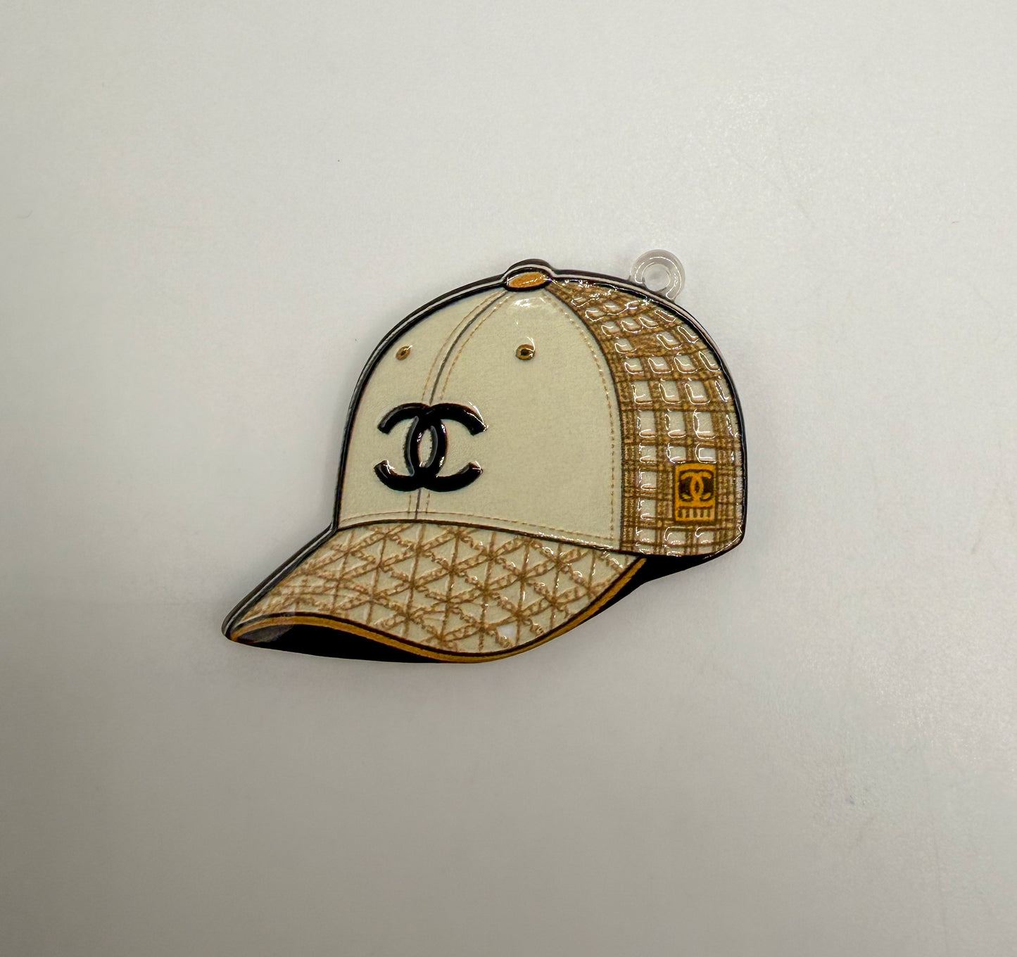 CC & LV Designer Acrylic Hat DIY Keychain Charm Accessories