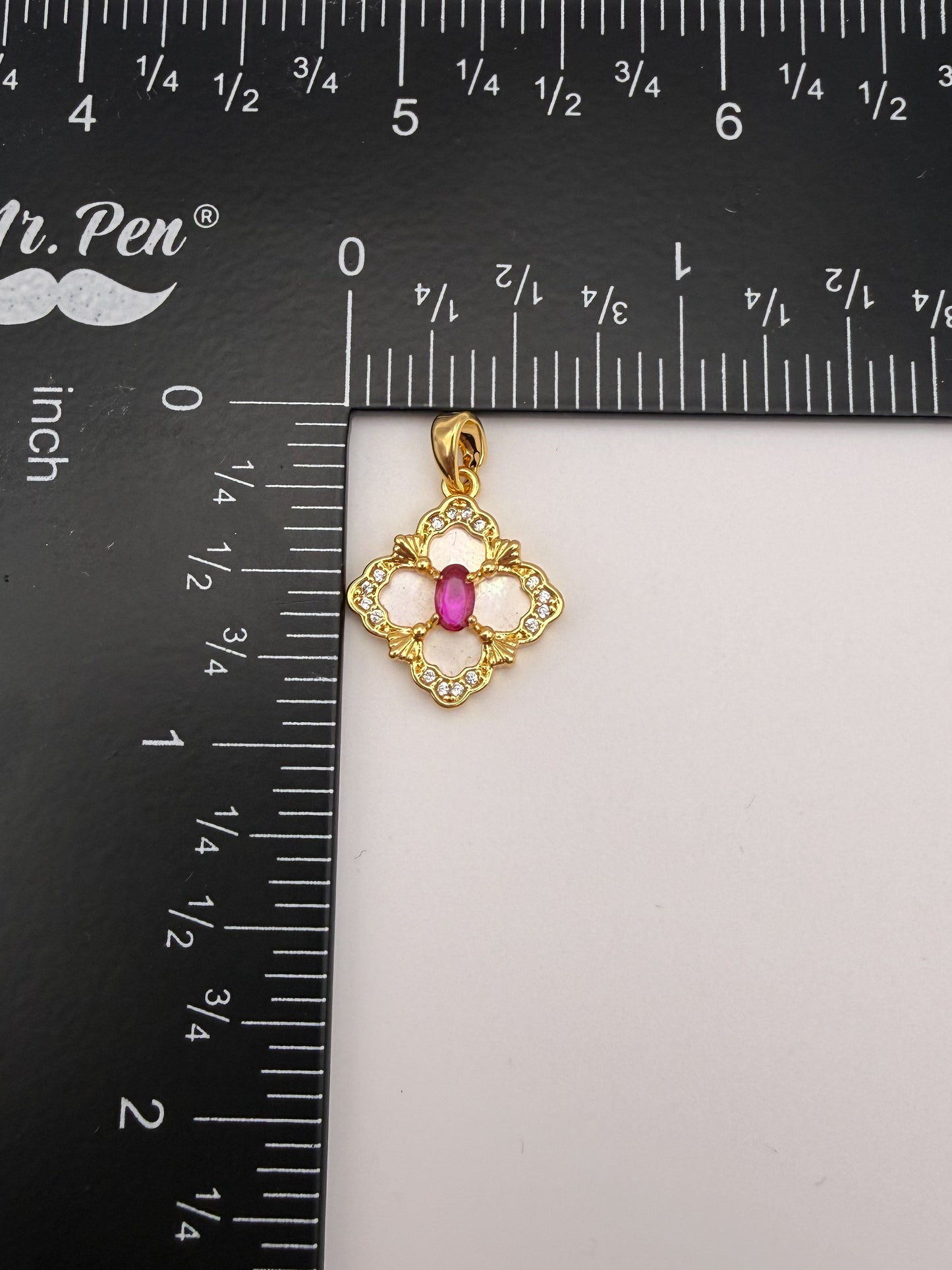 Gold Mother of Pearl Shell Clover Charms