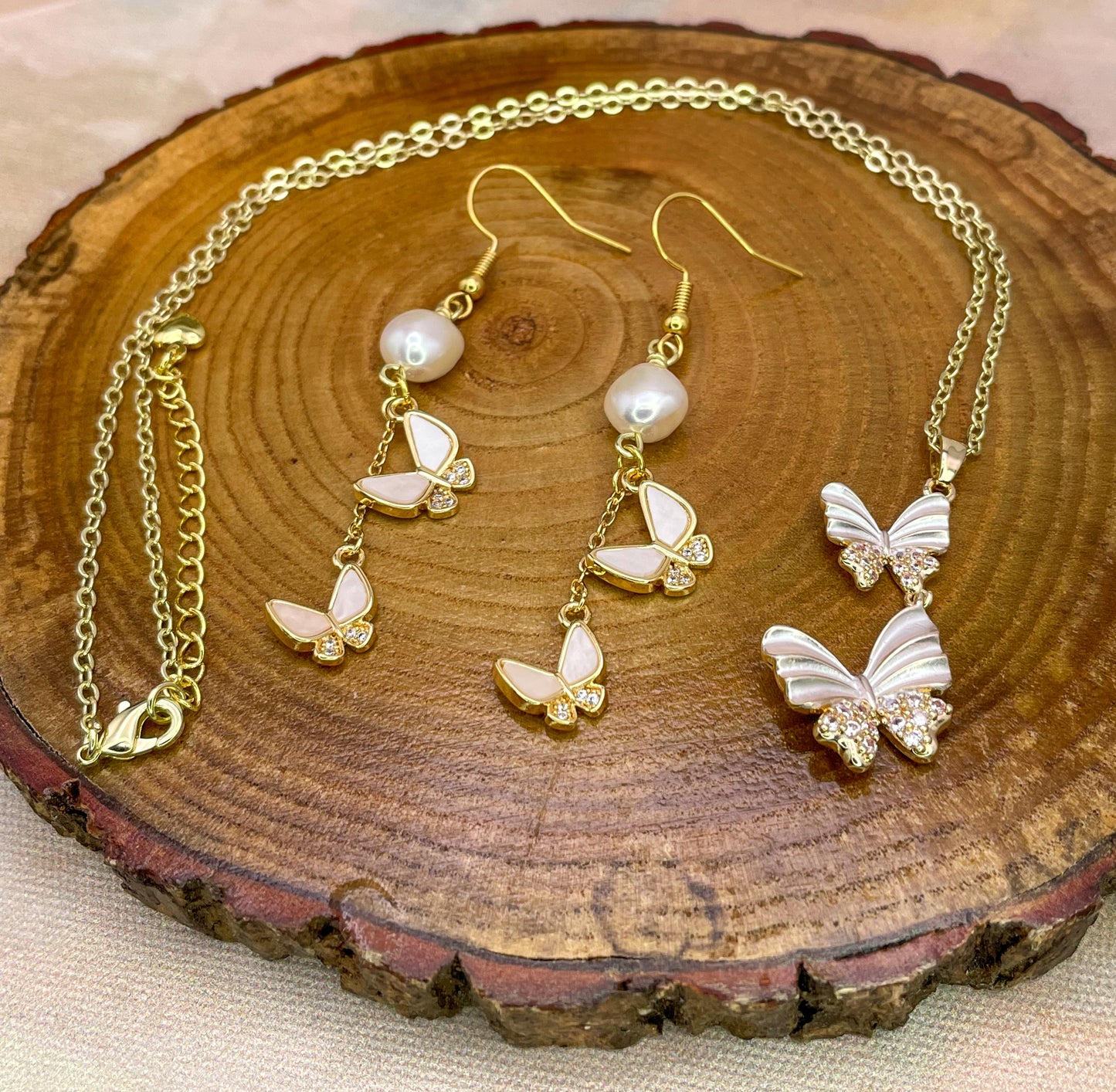 Ocean of Butterflies Jewelry Set