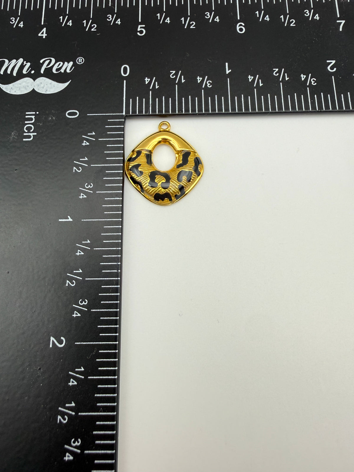 Gold Stainless Steel Leopard Print Shaped Charm Pendants DIY