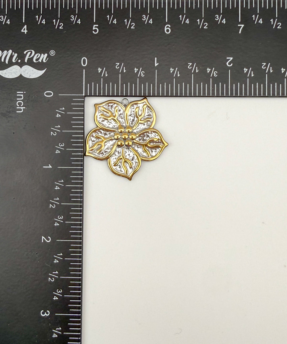 Mixed Metal Stainless Steel Tropical Flower Charm Pendant DIY