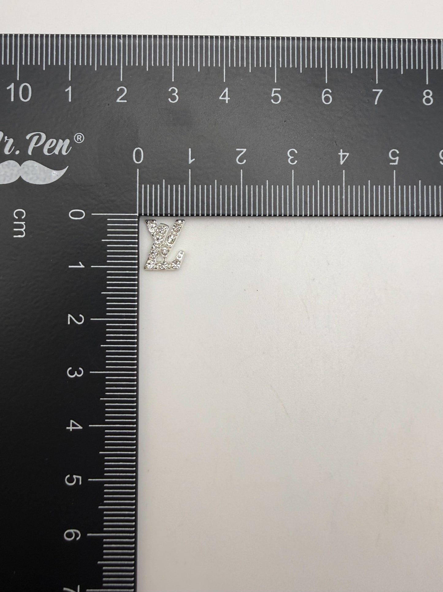 Mini Bling Silver & Gold Flat Back LV & CC Designer DIY Nail Charms