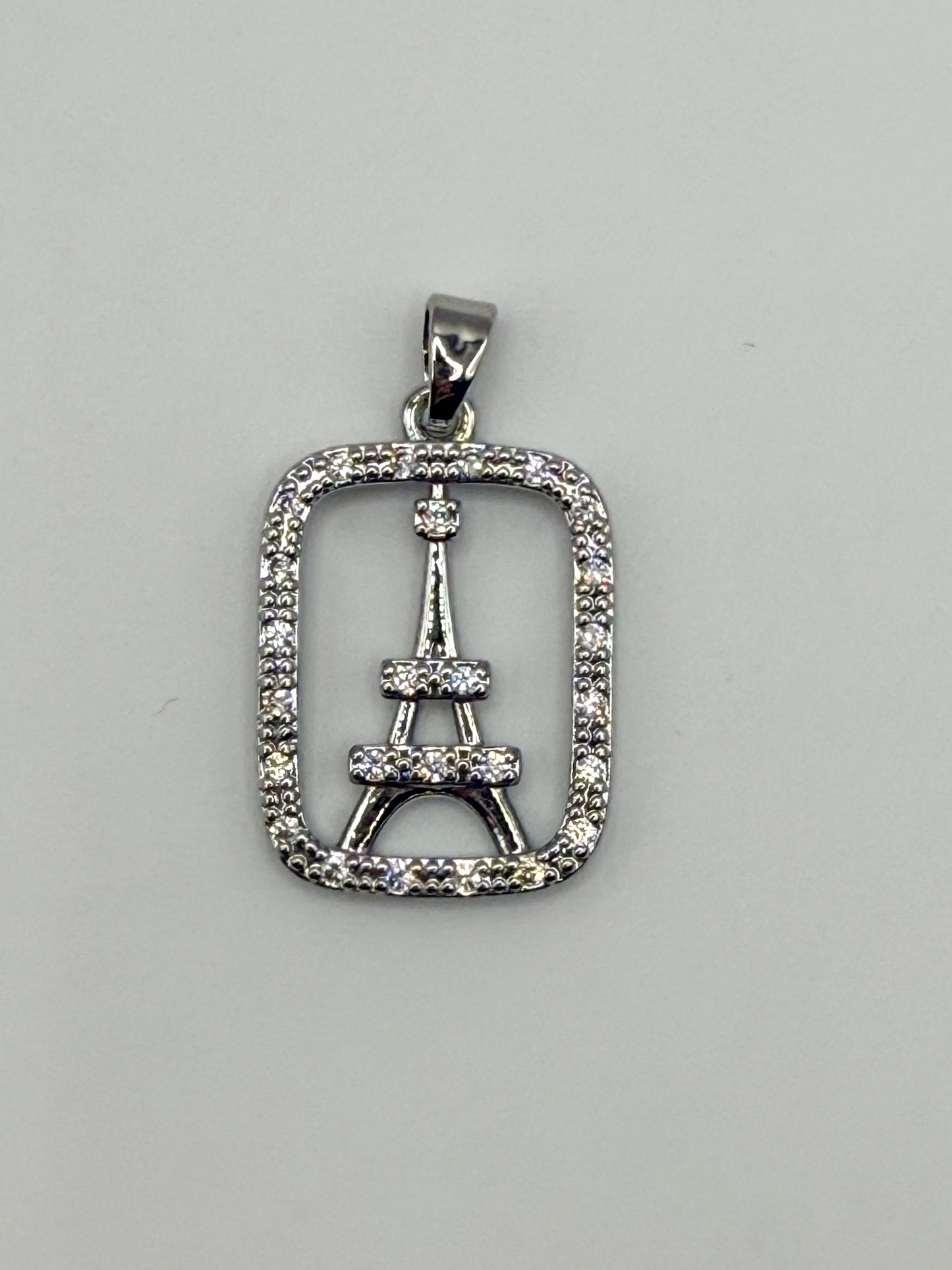 Eiffel Tower Gold & Silver Charm Pendant