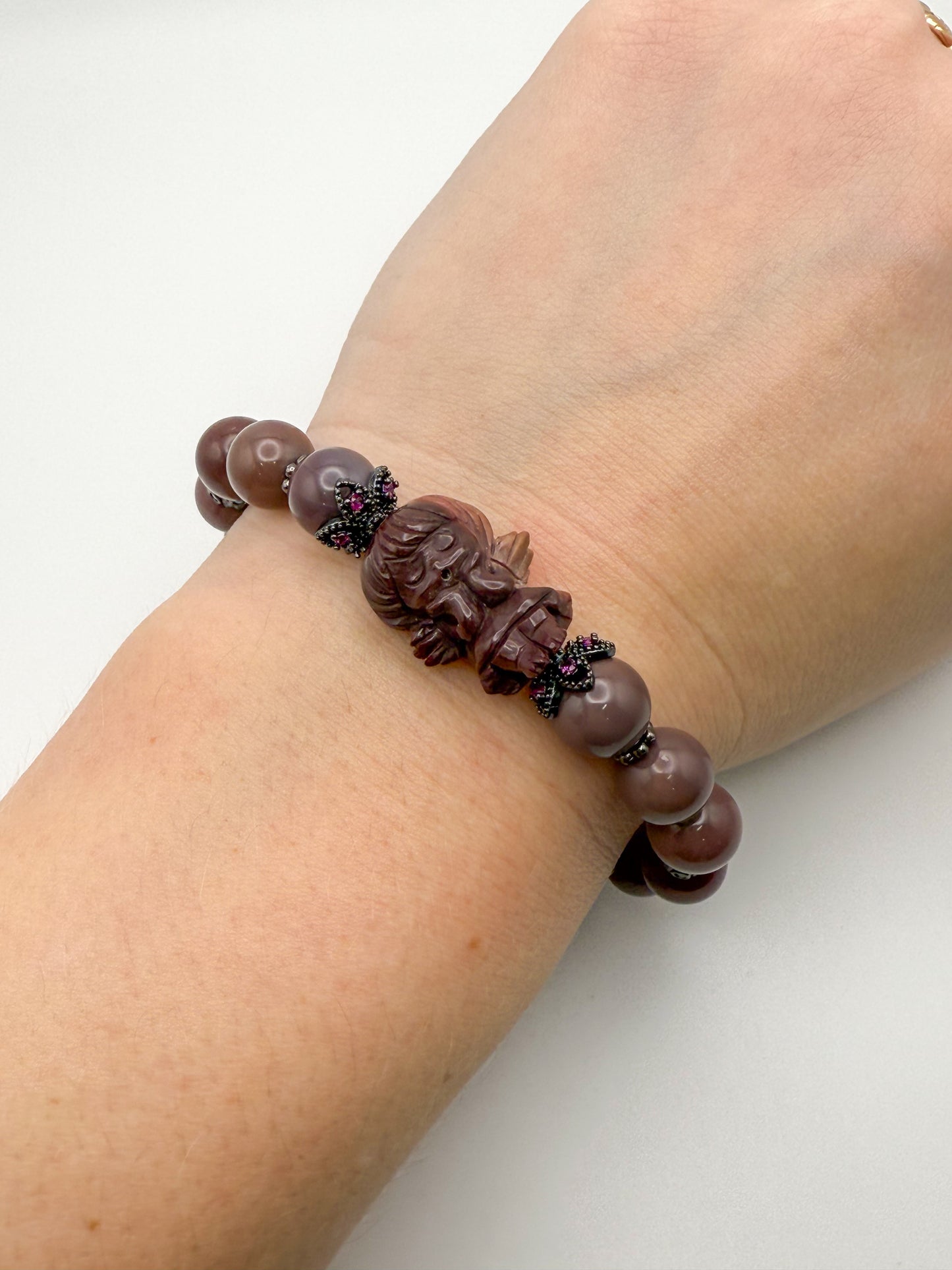 Natural Alashan Agate Angel Bracelets- 2 Different Styles