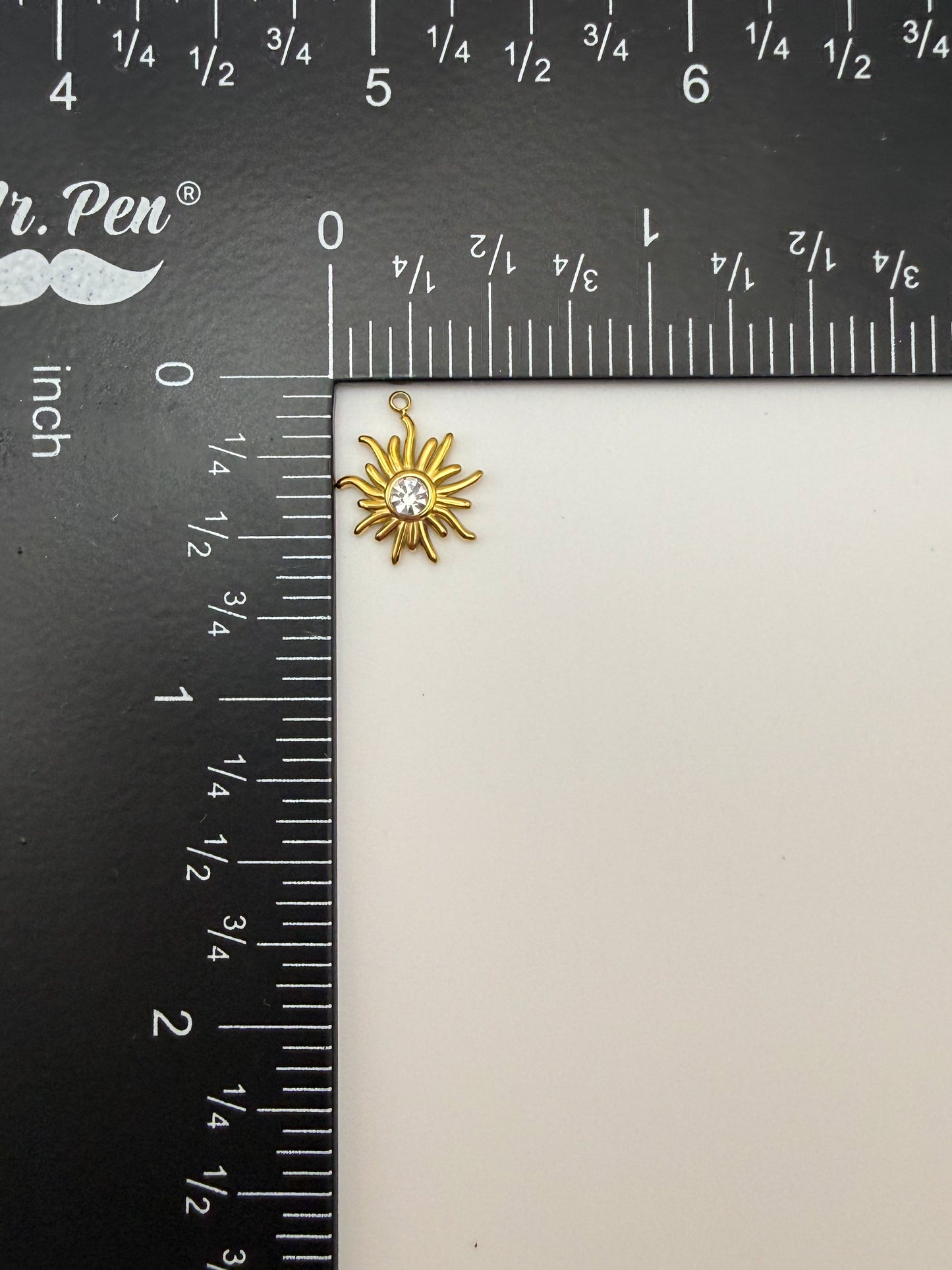 Stainless Steel Gold Mini Sun Charms