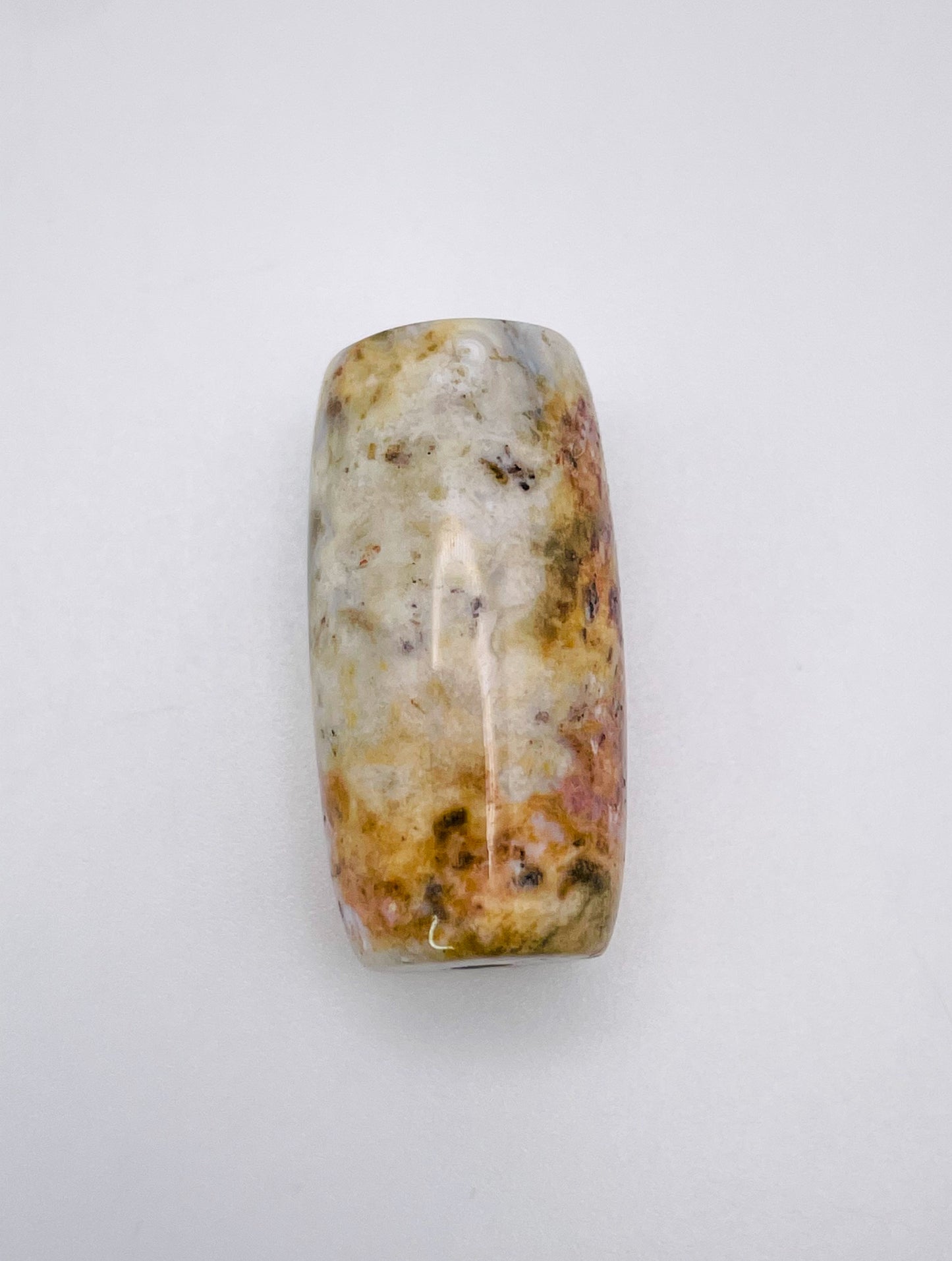 Natural Ocean Jasper Focal Barrel  Crystal Beads