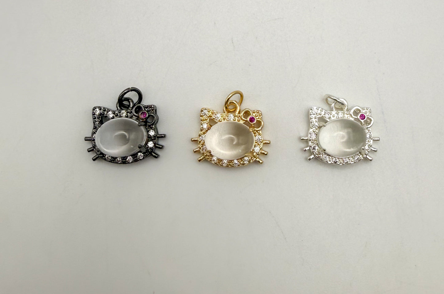 HK Kitty Head DIY Metal Charms