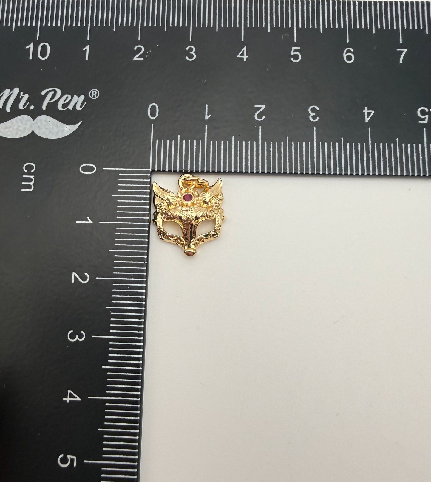 Gold & Silver Fox Mask Metal Charms