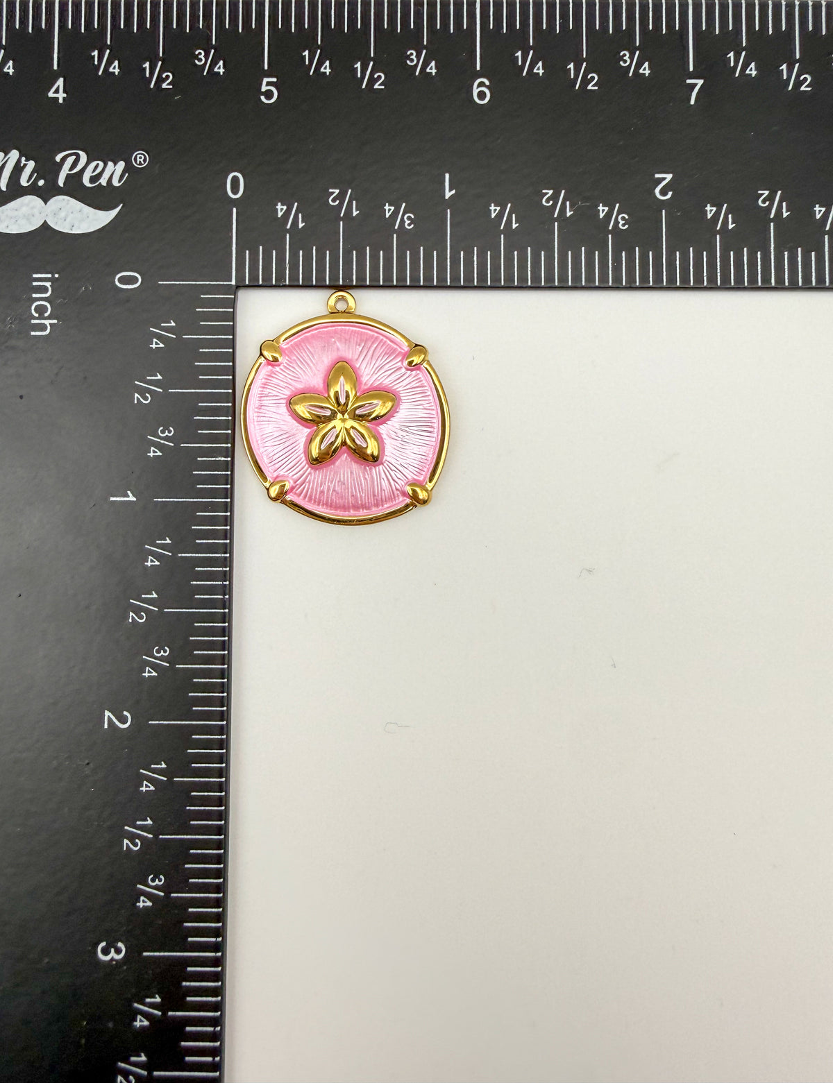 Gold Stainless Steel Colorful Enamel Sand Dollar Charm Pendant DIY
