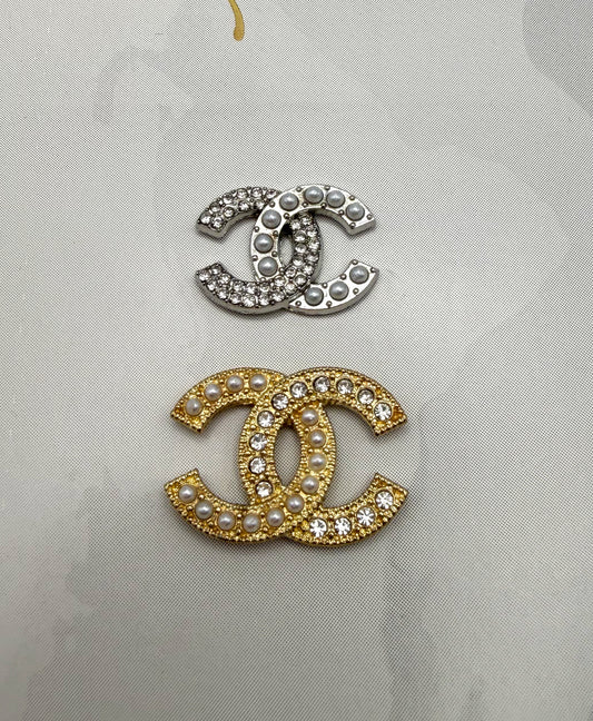 Silver & Gold CC Logo DIY Metal Charms
