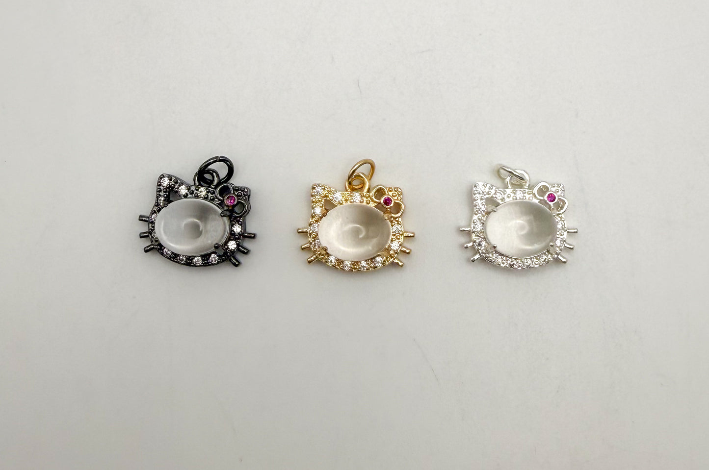 HK Kitty Head DIY Metal Charms