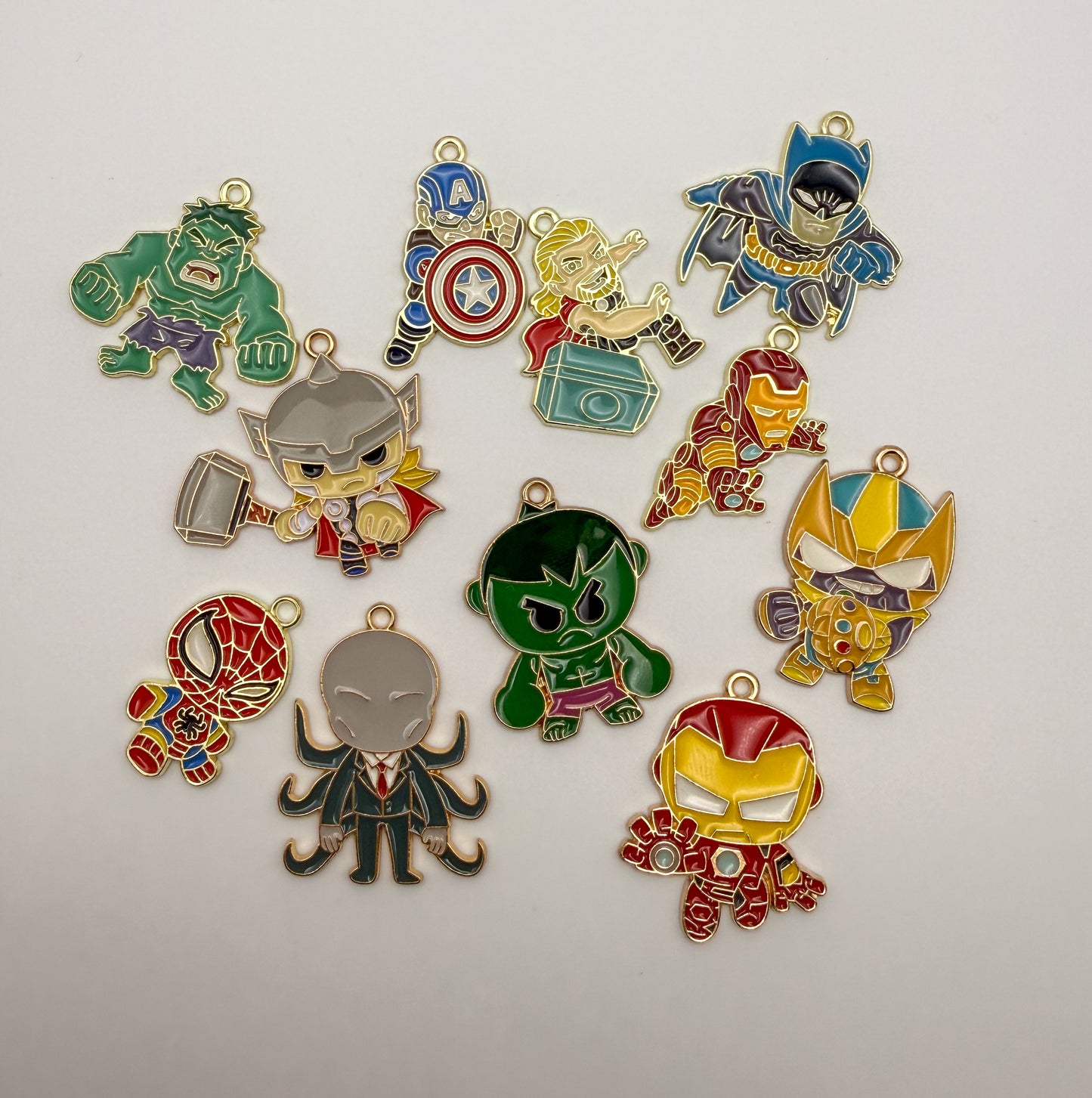 DC Avengers Gold DIY Metal Charm Set