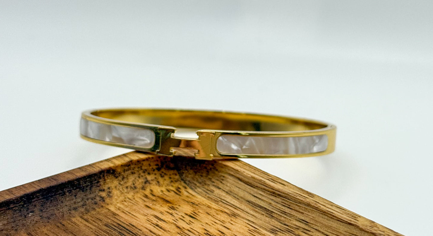 Hermes Gold Bangle Bracelet